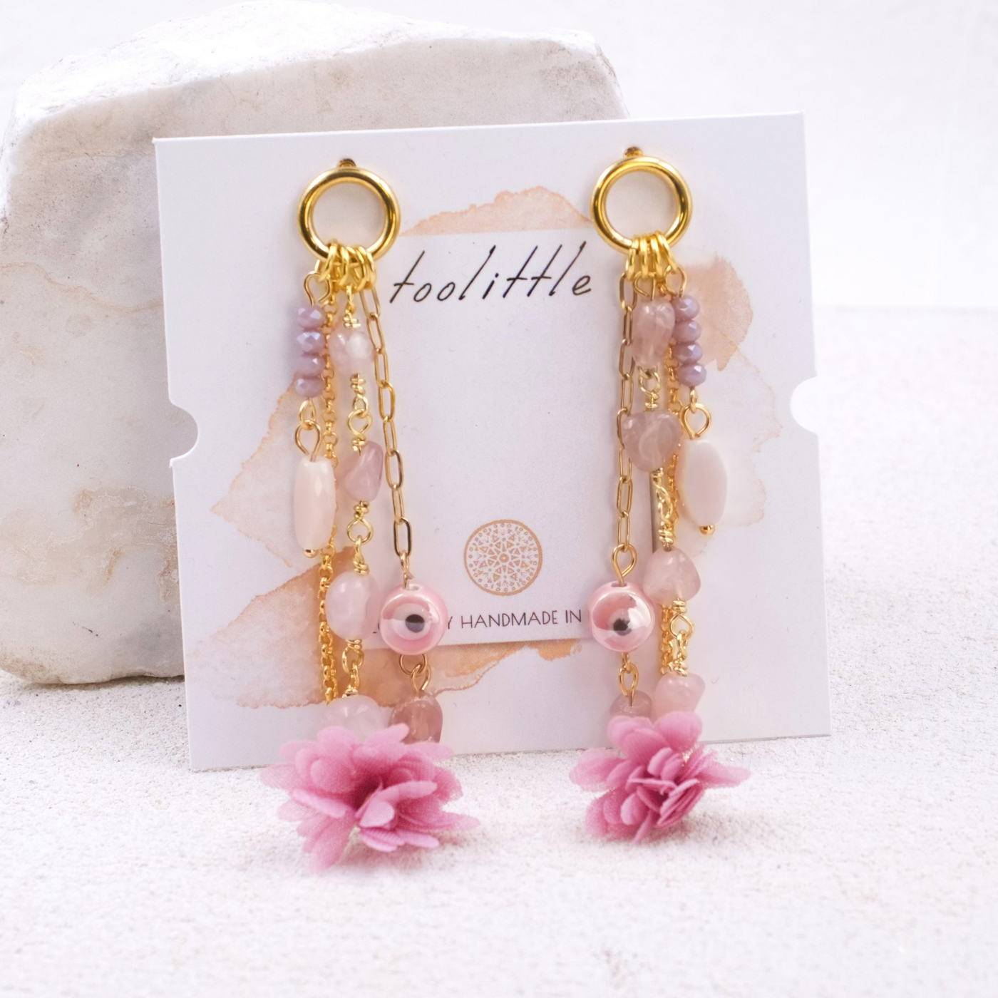 Evil Eye Gold-plated Earrings — Earrings from Toolittle — additional view 2