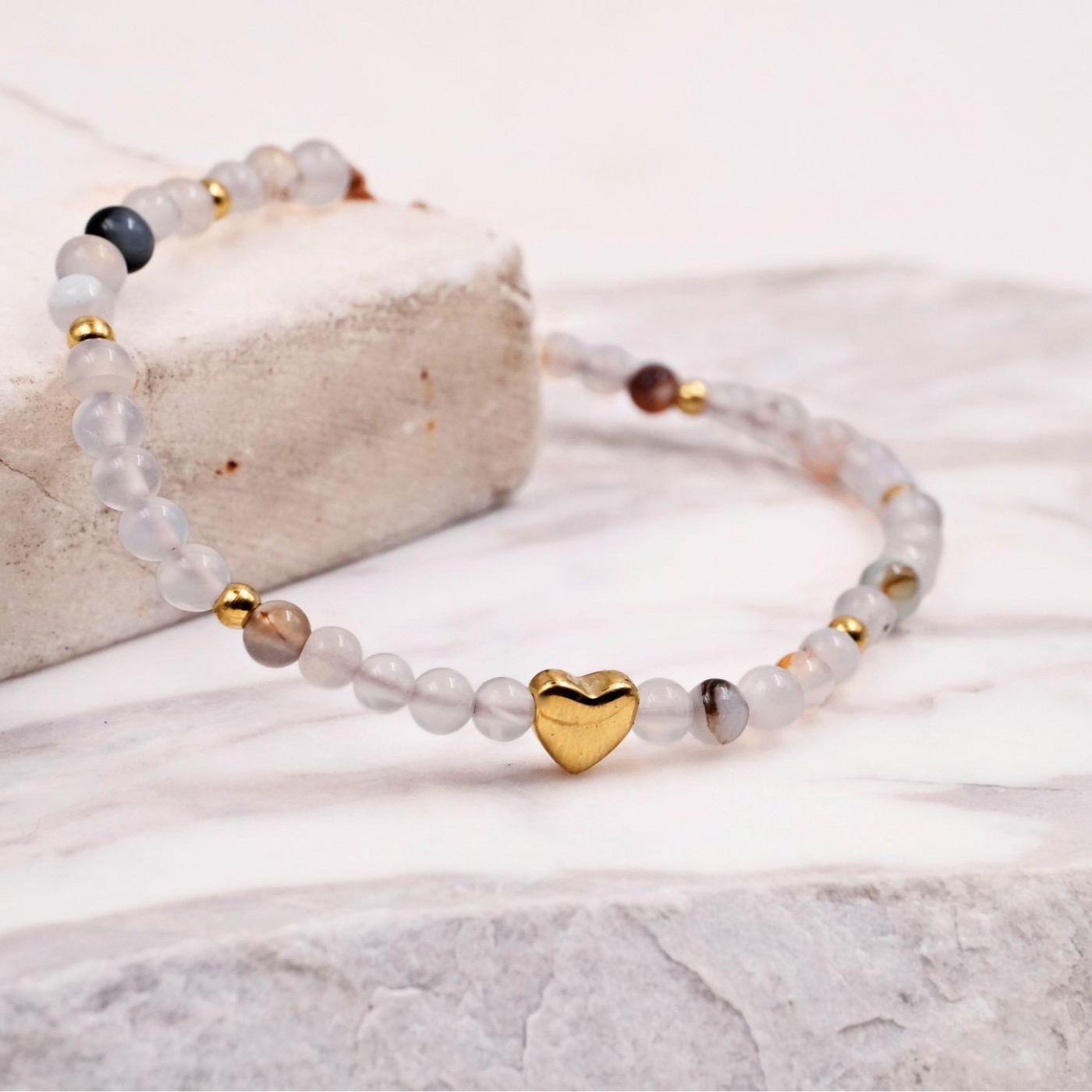 Macramé Bracelet with Crystals & Semiprecious Stones | Jade — Bracelets from Toolittle — additional view 4