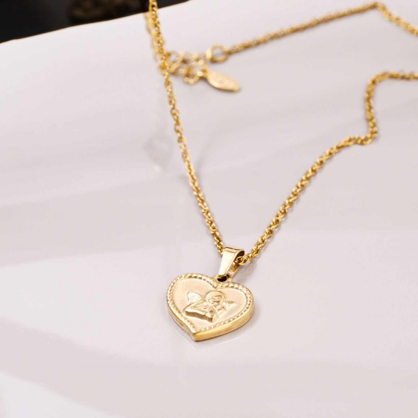 Stainless Steel Heart Necklace - Angel of Love — Necklaces from Toolittle — additional view 2