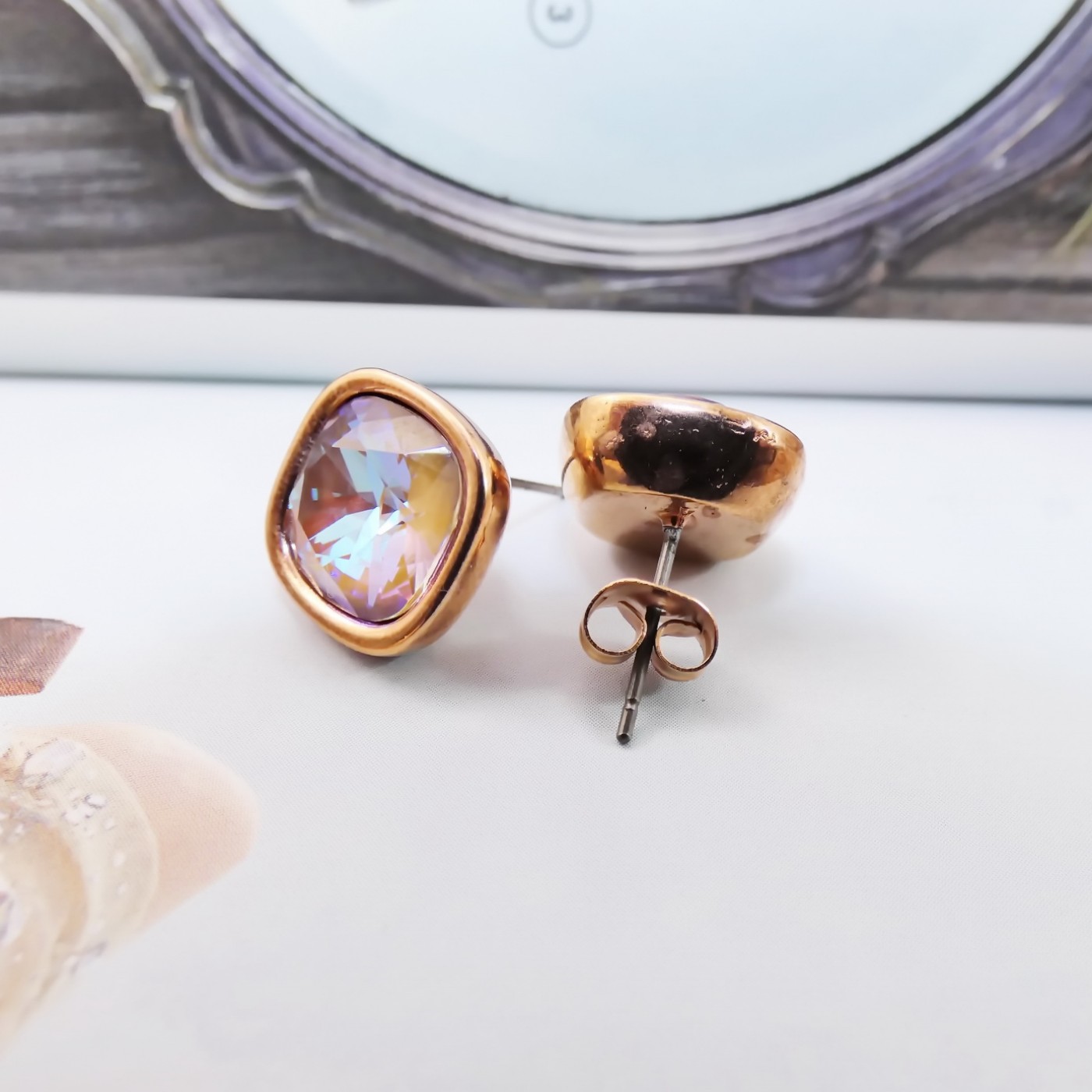 Earrings with Austrian crystals — Earrings from Toolittle — additional view 2