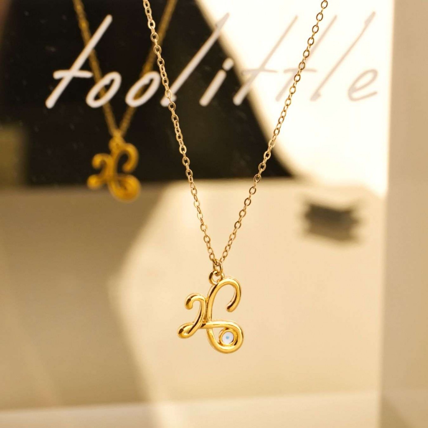 Minimal 2026 Lucky Necklace with Evil Eye