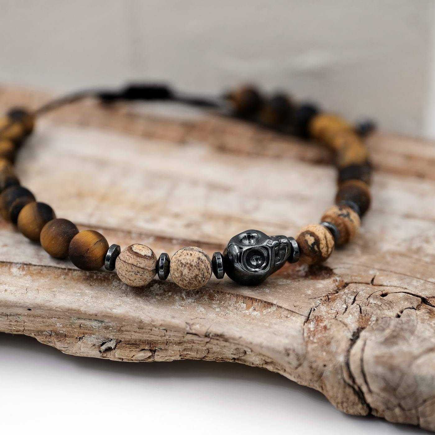 Bracelet for men with semiprecious beads — Bracelets from Toolittle — additional view 2
