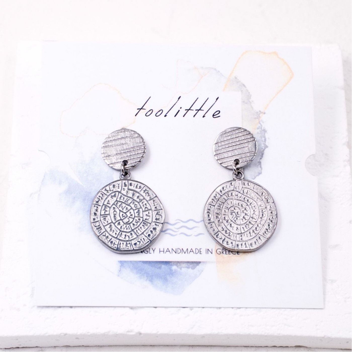 Phaistos Inox Earrings — Earrings from Toolittle — additional view 2