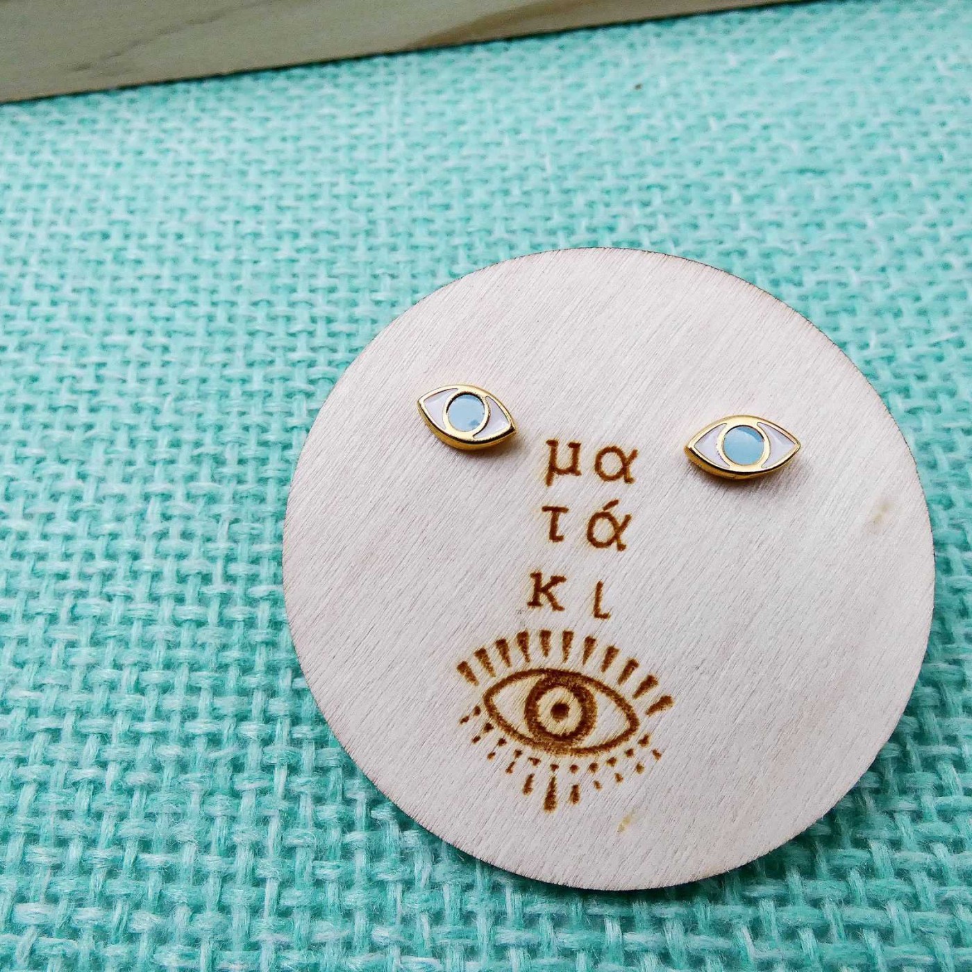 "It's all Greek to me" evil eye Earrings — Earrings from Toolittle — additional view 2