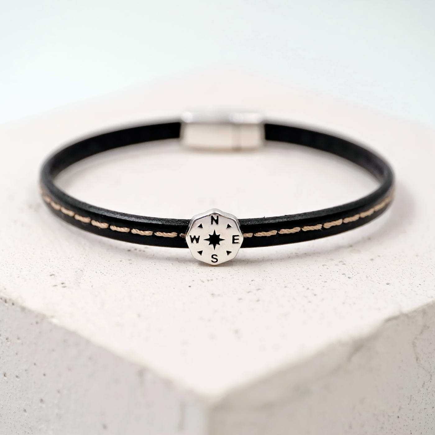Cosmos Stitched Leather Men's Bracelet — Bracelets from Toolittle — additional view 2