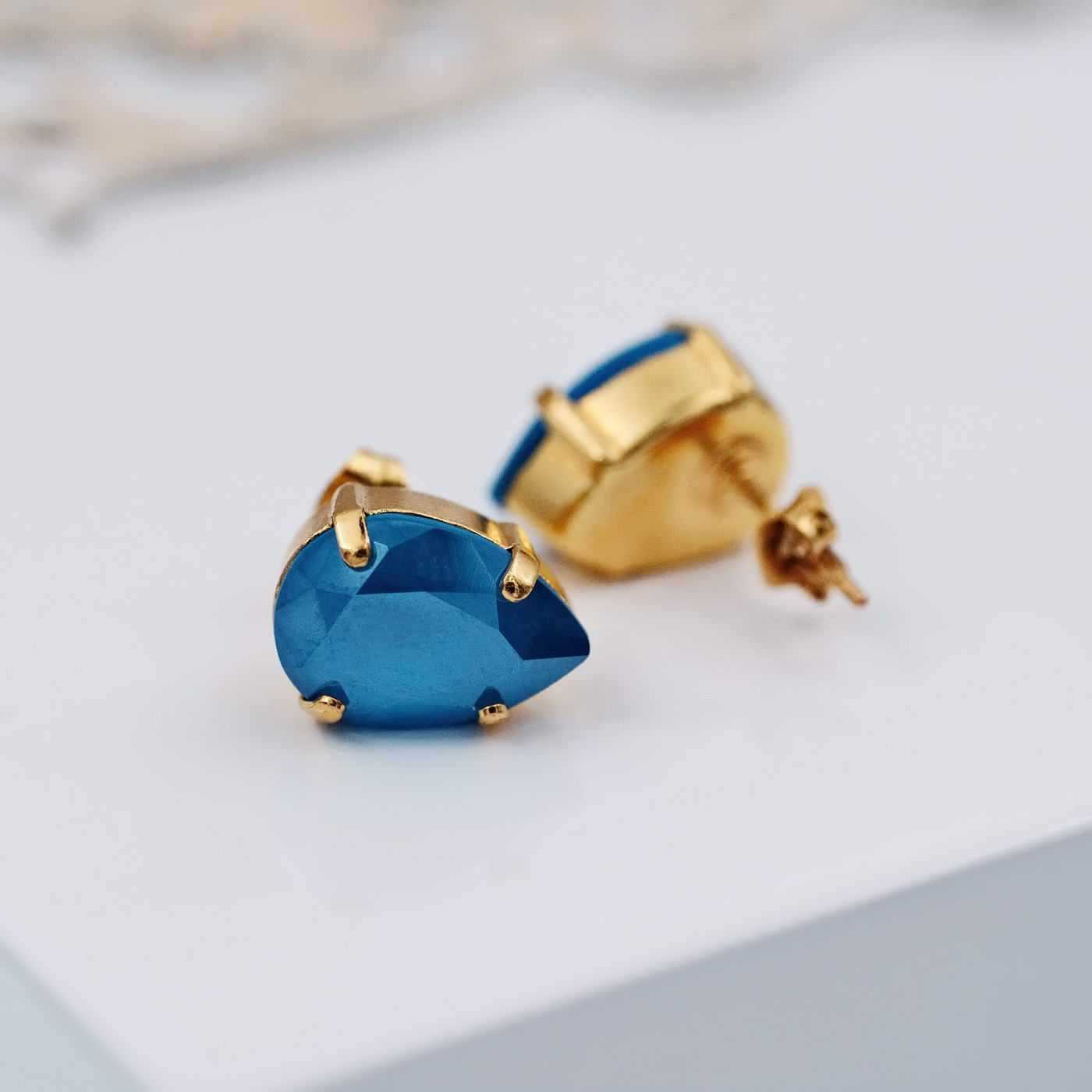 Stud earrings with crystals — Earrings from Toolittle — additional view 3