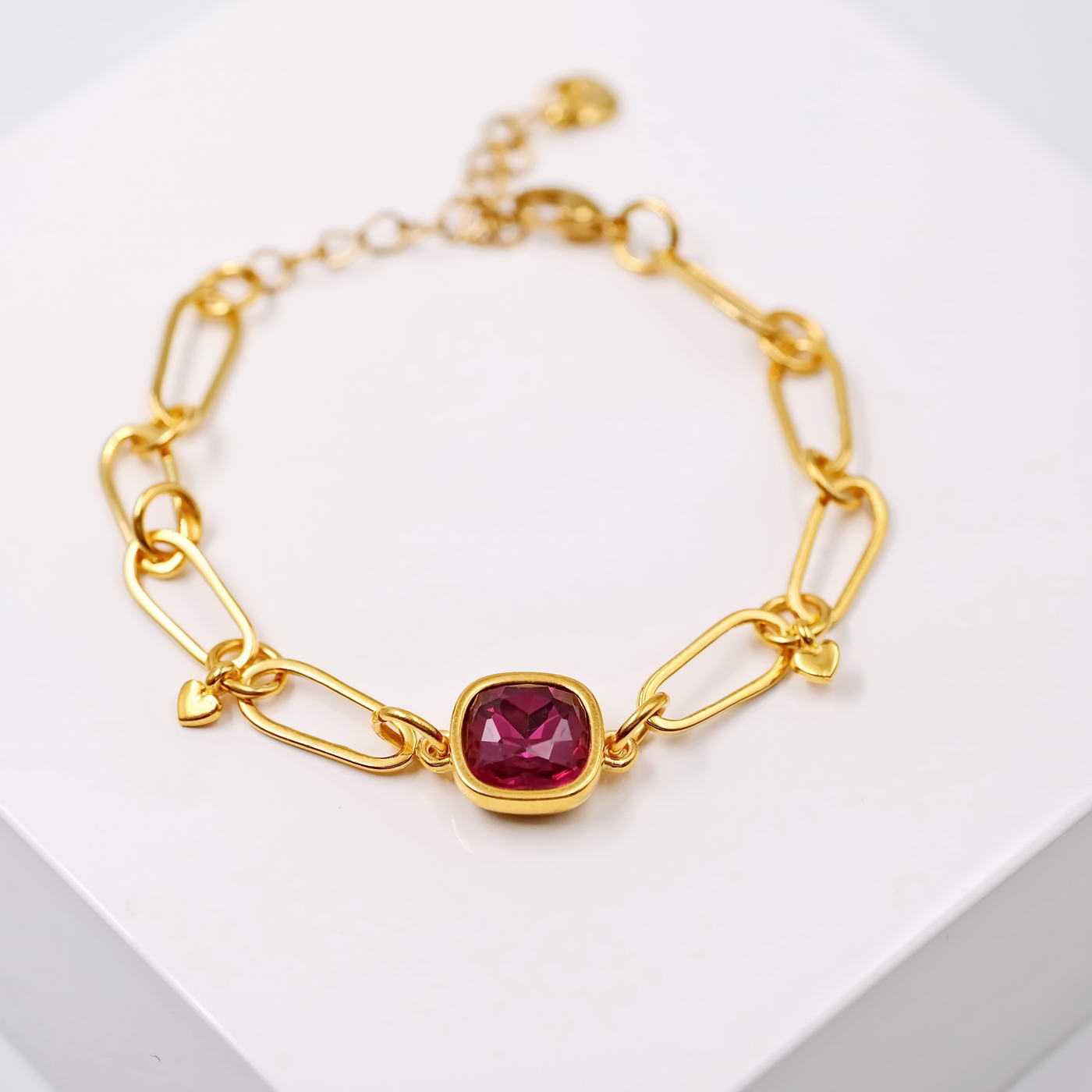 Chain bracelet with Austrian crystal
