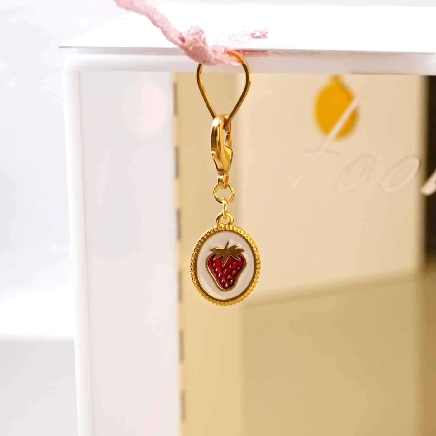 Strawberry Shoe Charm