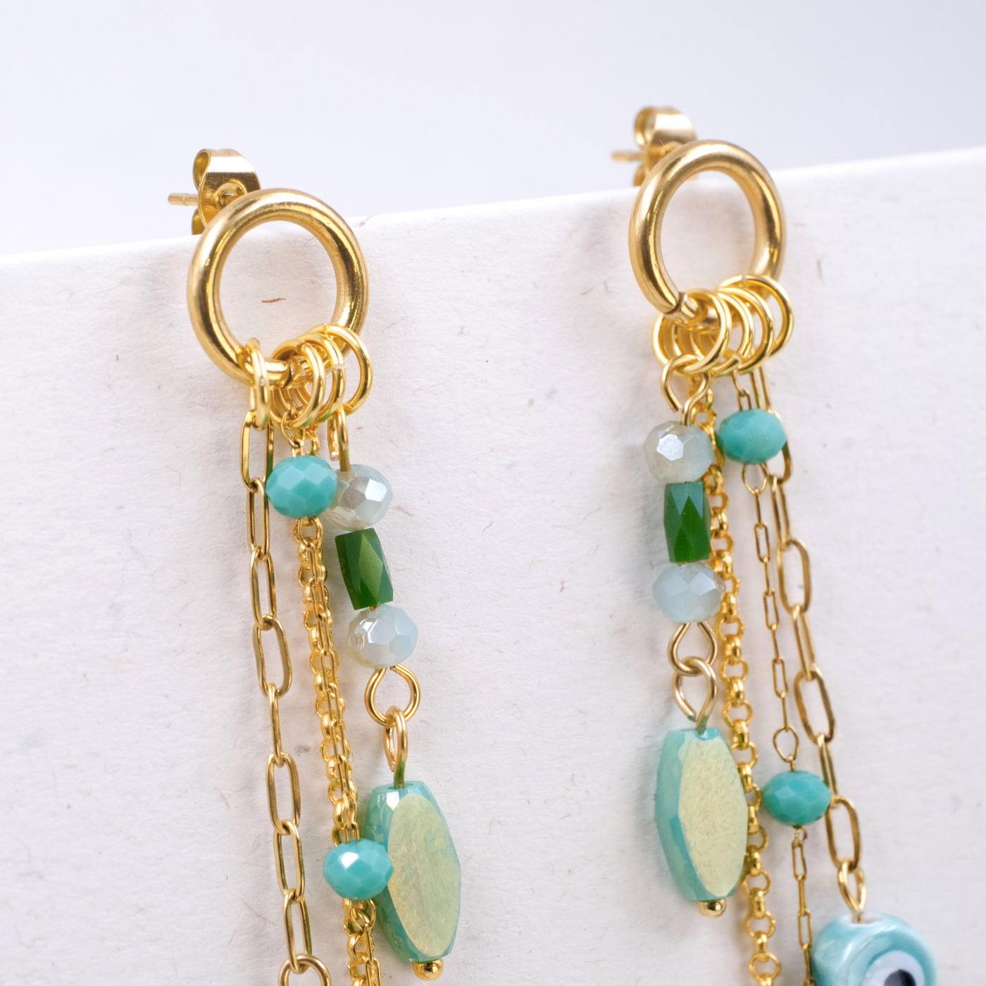Evil Eye Gold-plated Earrings — Earrings from Toolittle — additional view 4
