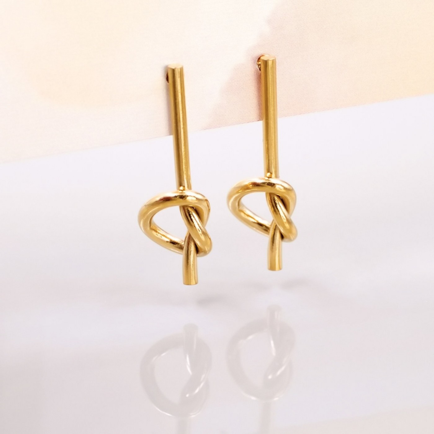 Stainless Steel Knot Earrings — Earrings from Toolittle — additional view 2