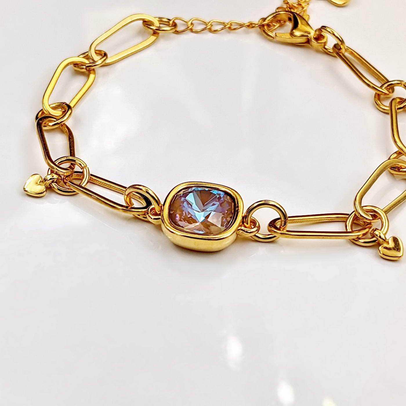 Chain bracelet with Austrian crystal — Bracelets from Toolittle — additional view 3