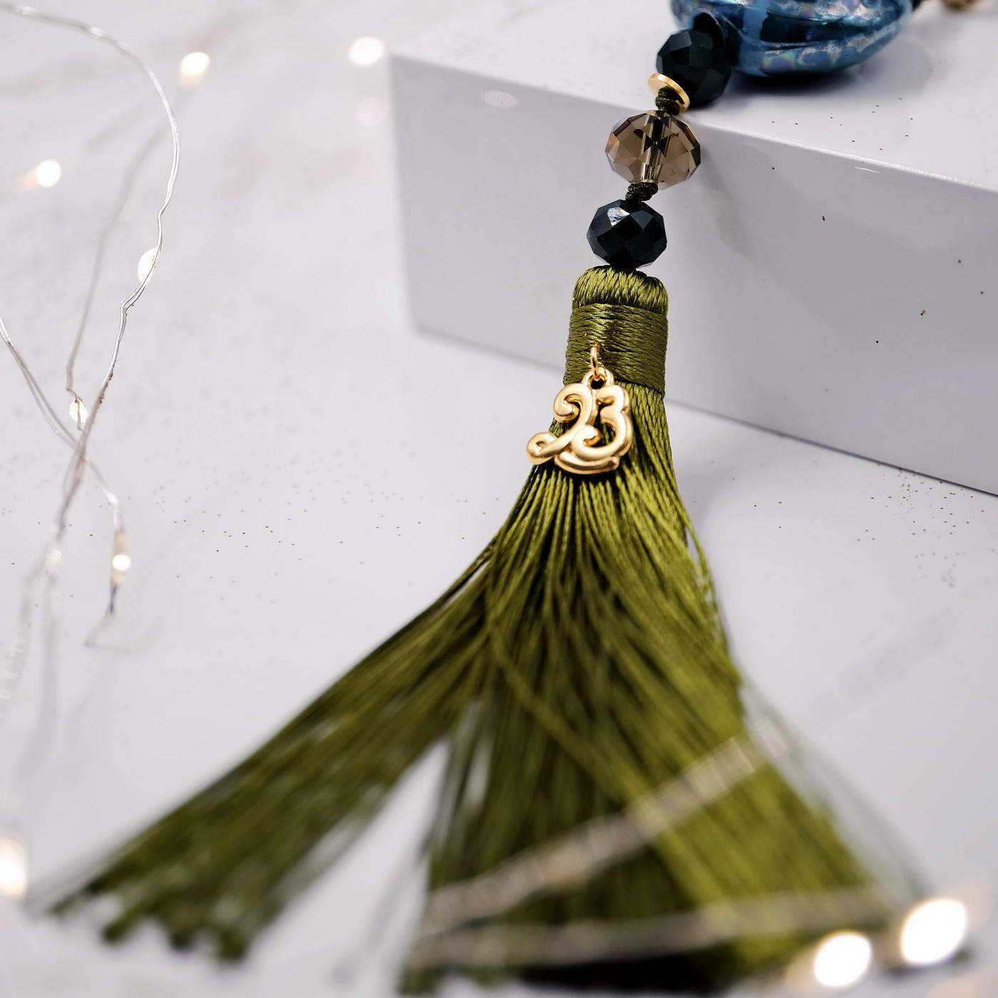 Lucky charm 2025 with ceramic evil eye — Pendants & charms from Toolittle — additional view 2