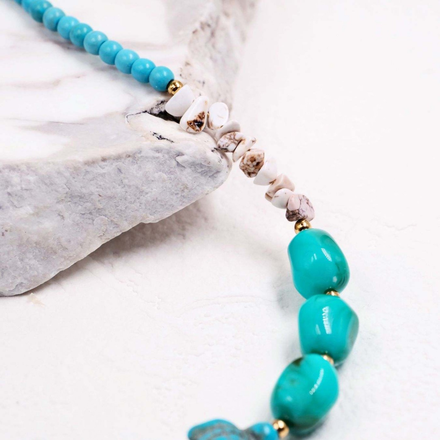 Stainless Steel: Semiprecious Stones & Sea Turtle Necklace — Necklaces from Toolittle — additional view 4