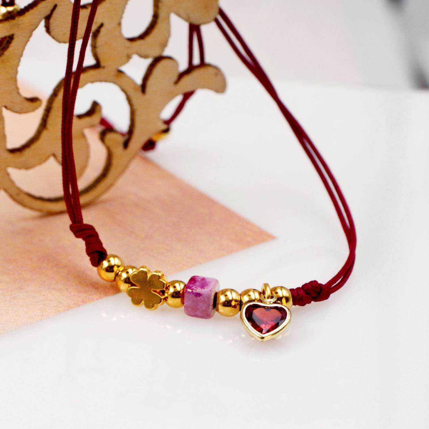 Red Cord Makrame Bracelet — Bracelets from Toolittle — additional view 5
