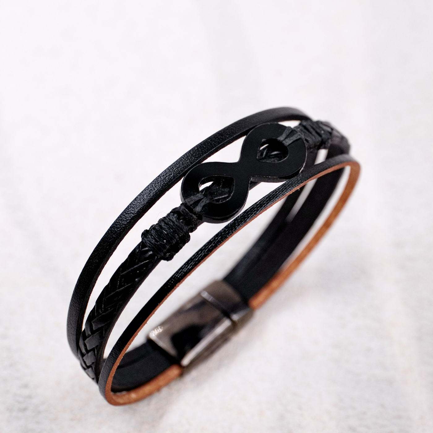 Infinity Leather Men's Bracelet — Bracelets from Toolittle — additional view 2
