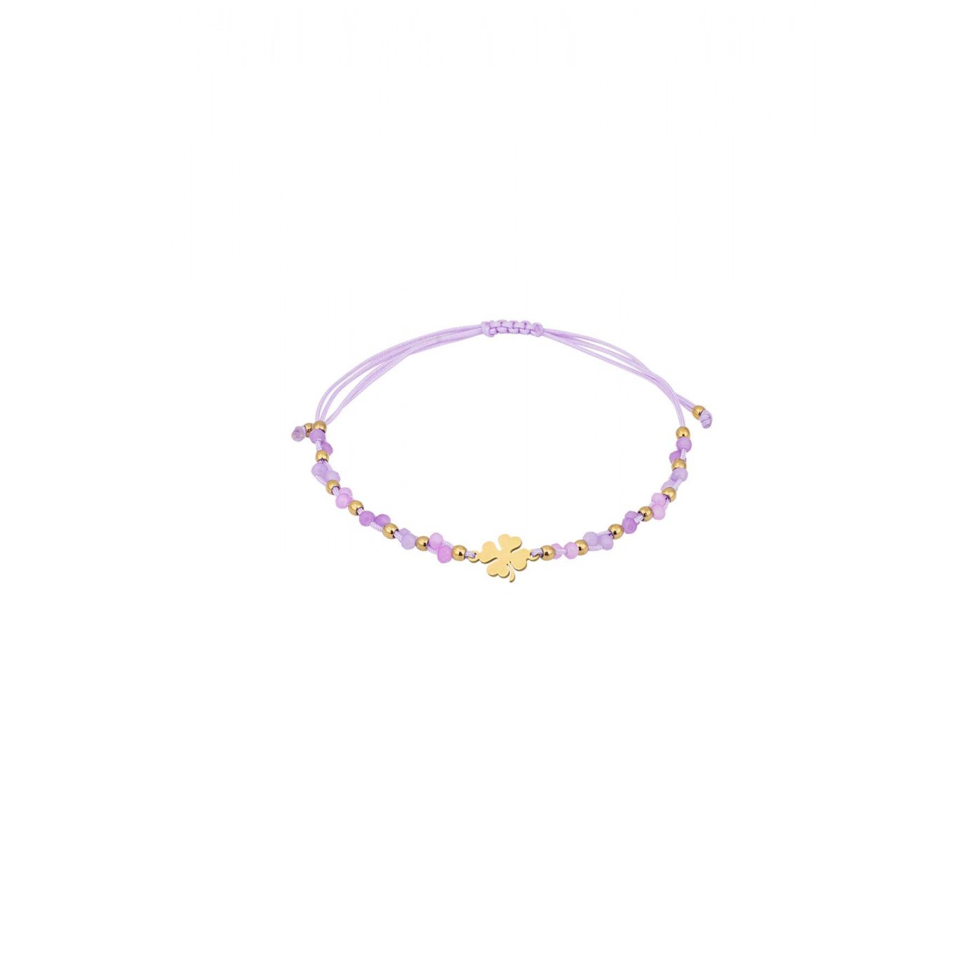 Macramé Stainless Bracelet | Four Leaf Clover - Color Selection — Bracelets from Toolittle — additional view 2