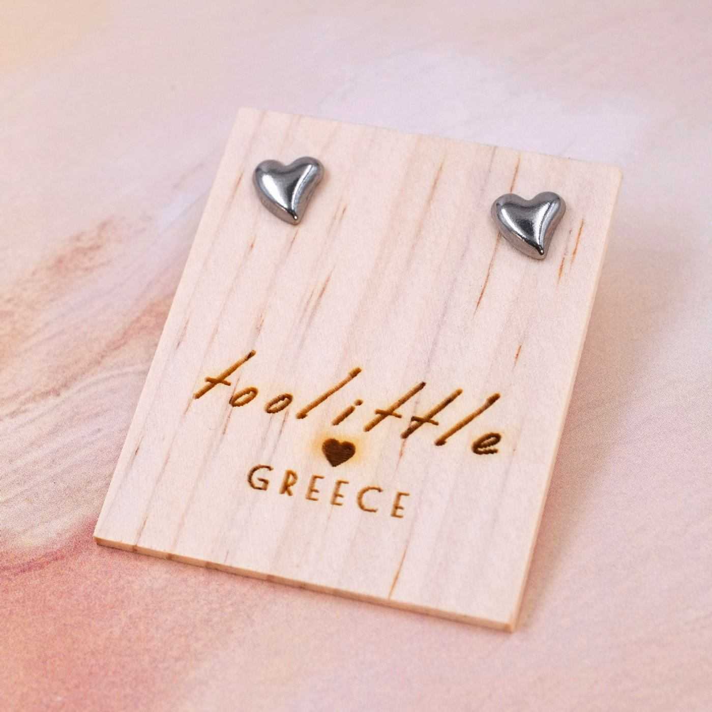 Inox Stud Heart Earrings