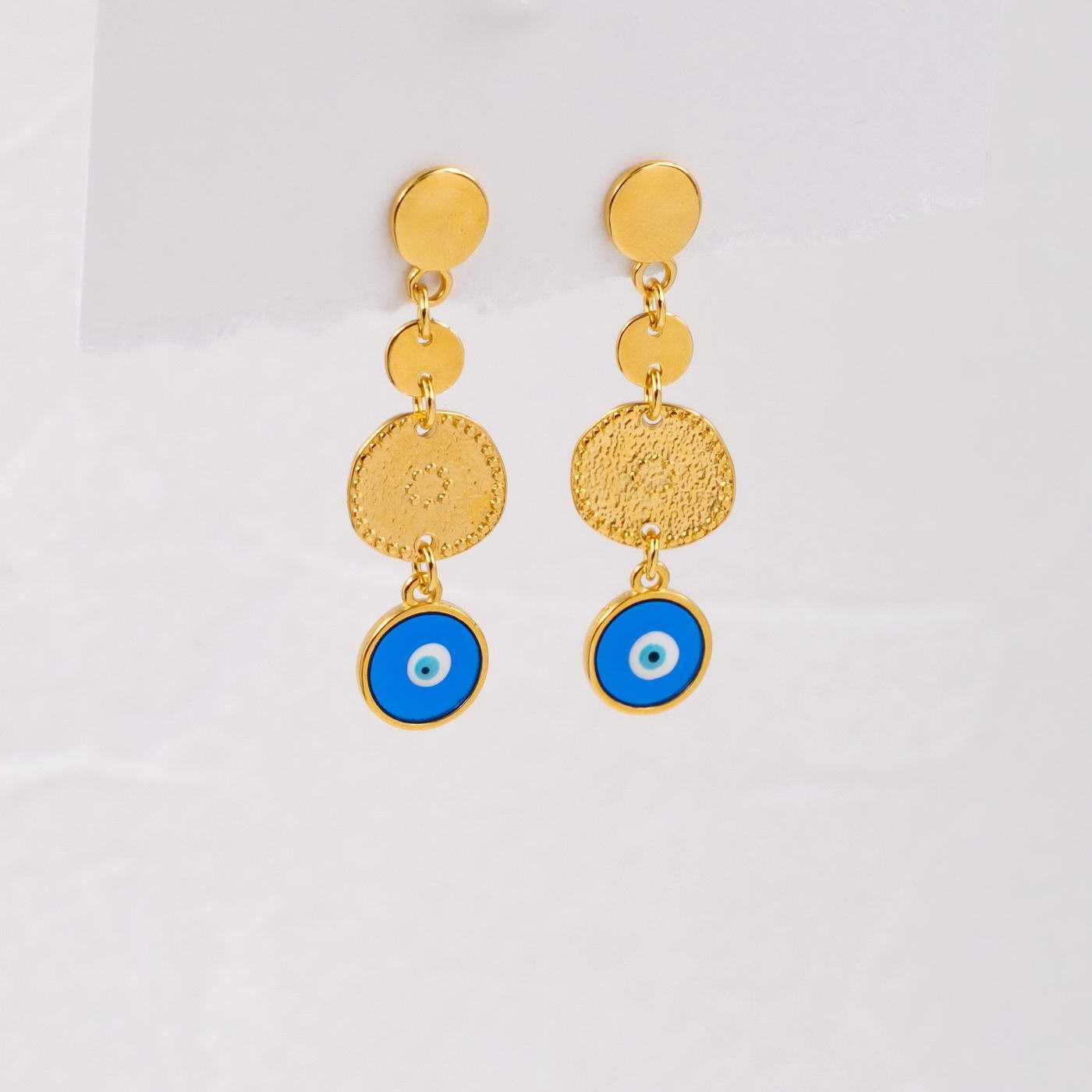 Evil Eye Dangle Earrings — Earrings from Toolittle — additional view 3