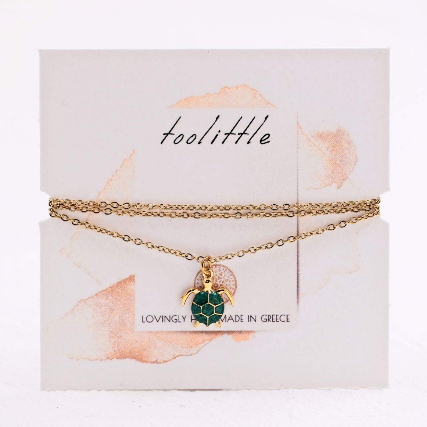 Stainless Steel Jewelry: Enamelled Turtle Necklace — Necklaces from Toolittle — additional view 3