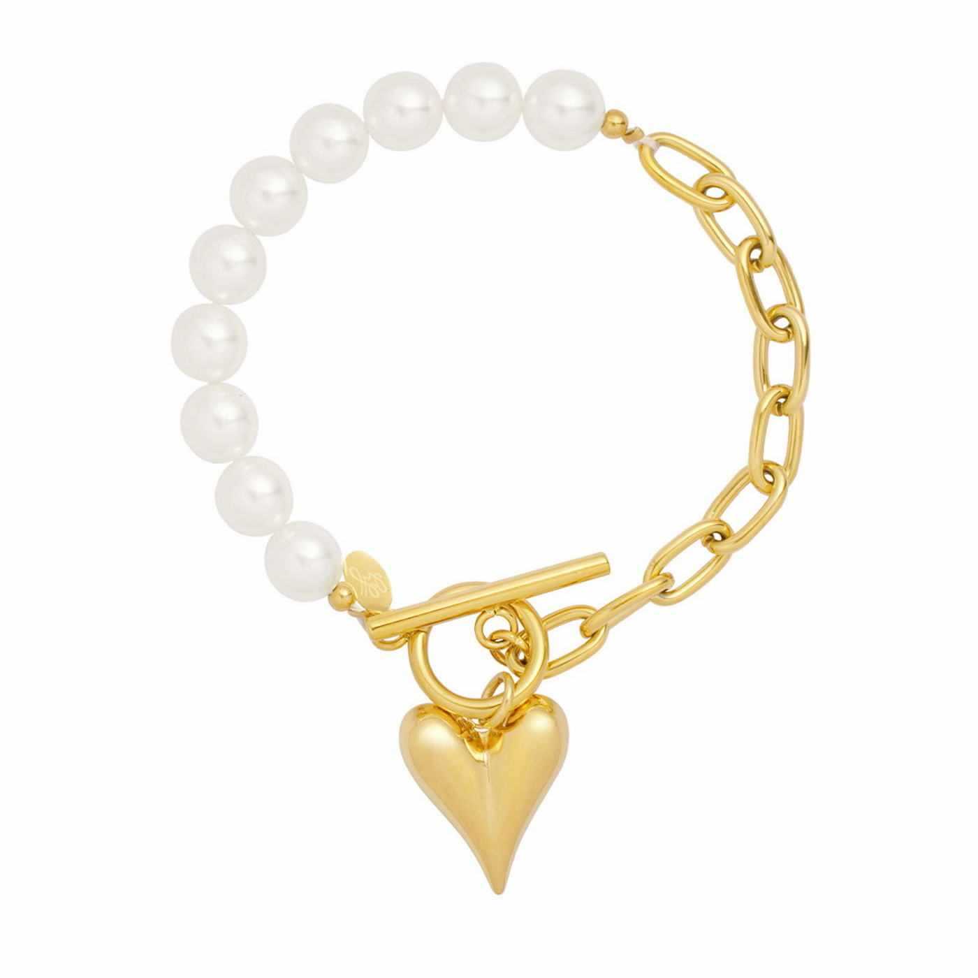 Inox chain bracelet with pearls — Bracelets from Toolittle — additional view 2