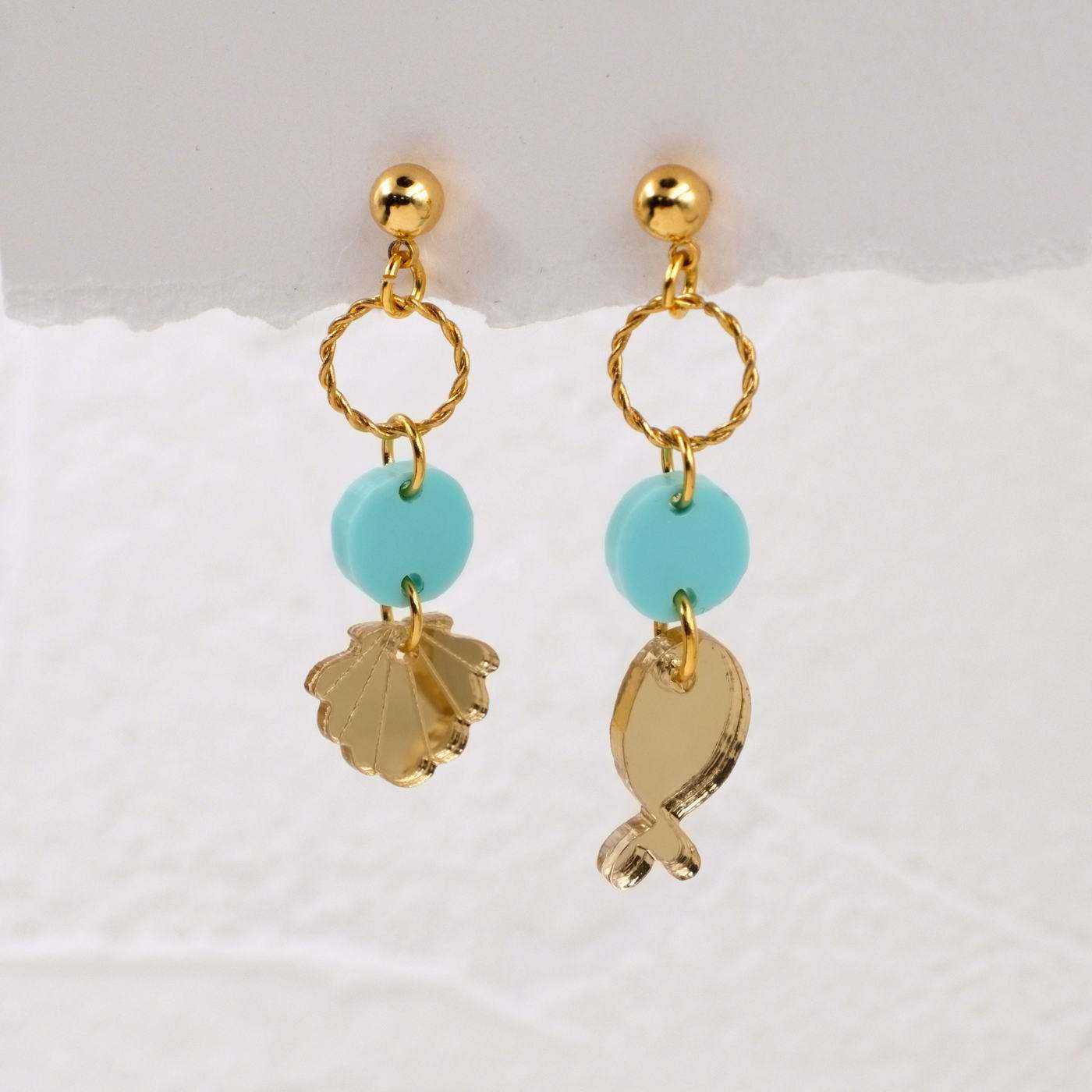 Earrings with plexiglass summer parts — Earrings from Toolittle — additional view 3