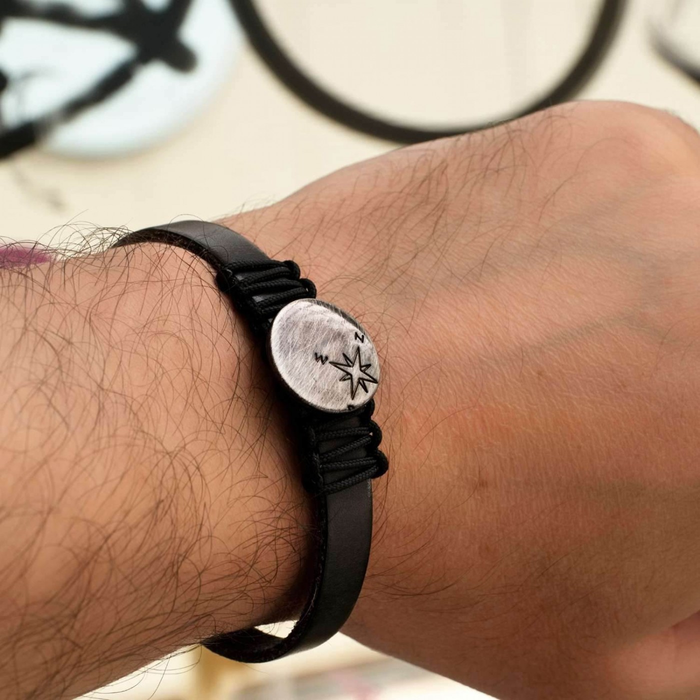 Black Compass Men's Bracelet — Bracelets from Toolittle — additional view 2