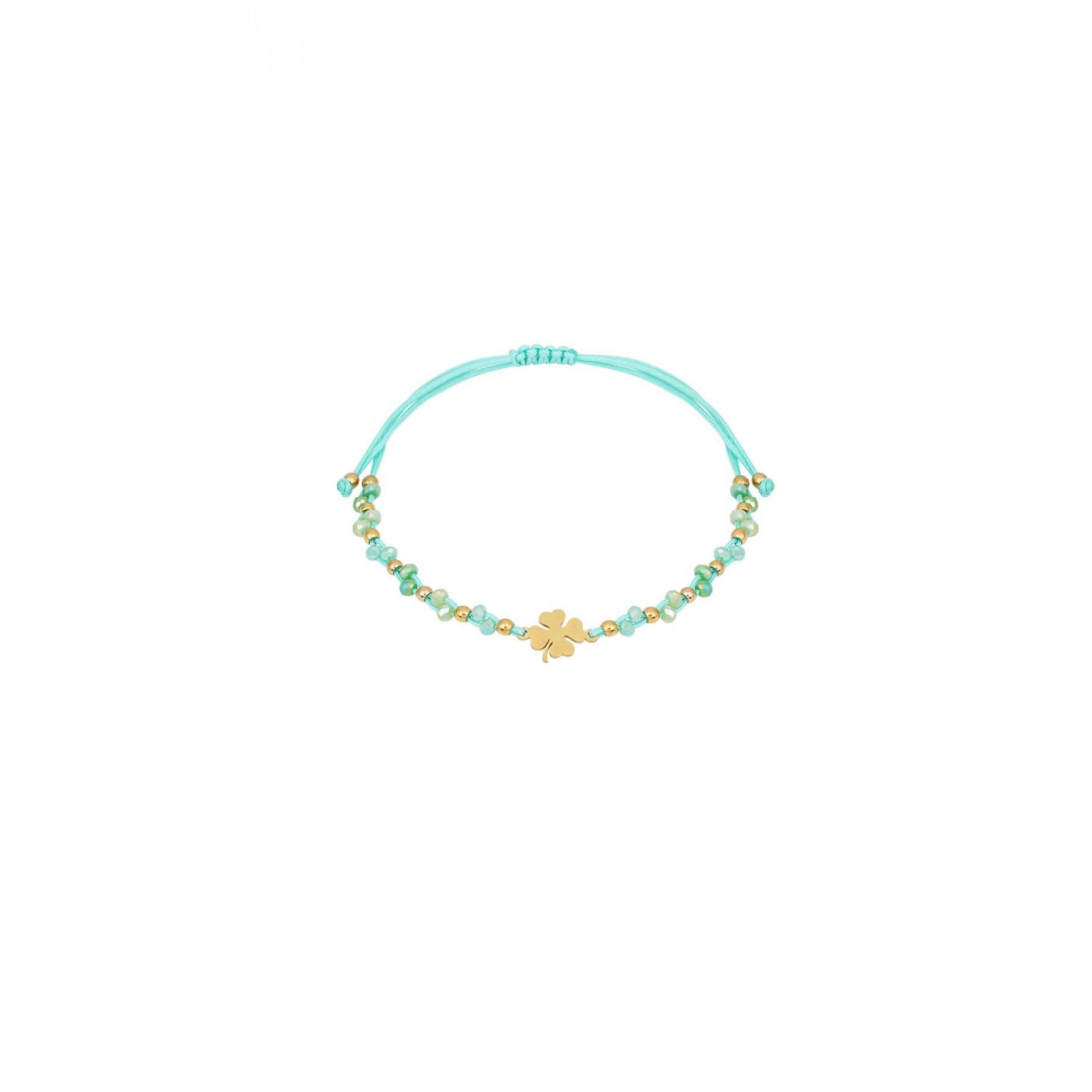 Macramé Stainless Bracelet | Four Leaf Clover - Color Selection — Bracelets from Toolittle — additional view 3