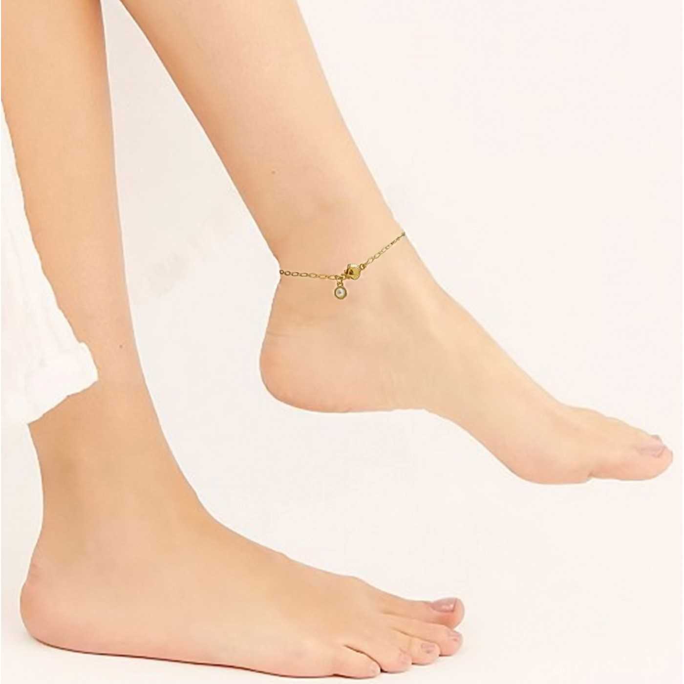 Gold Shell Anklet — Anklets from Toolittle — additional view 5