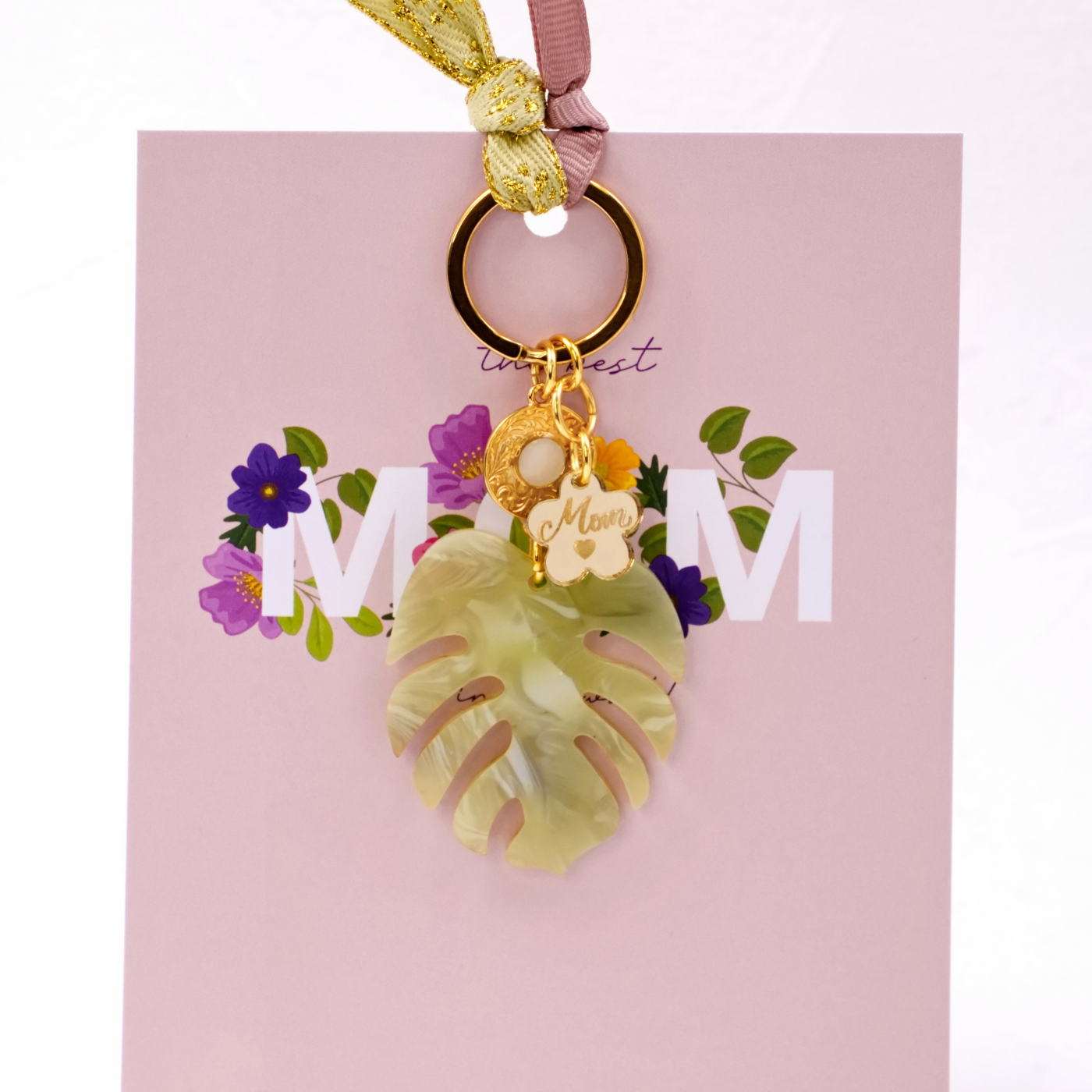 Mama Plexiglass Leaf Keychain — Pendants & charms from Toolittle — additional view 4