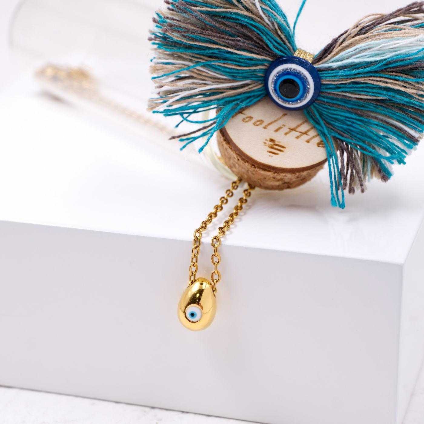 Evil Eye Bottle gold-plated necklace — Necklaces from Toolittle — additional view 2