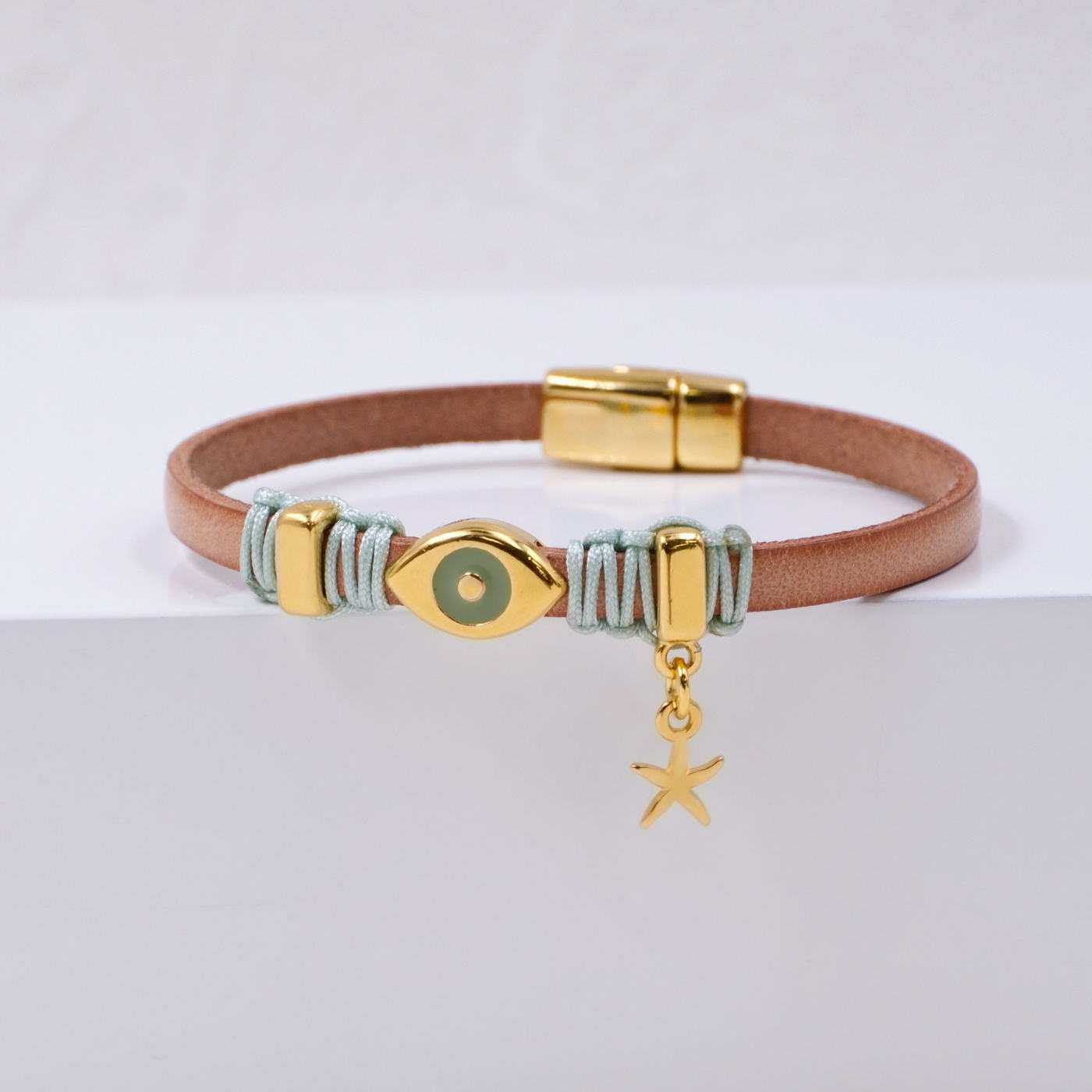 Evil Eye Leather Bracelet — Bracelets from Toolittle — additional view 2