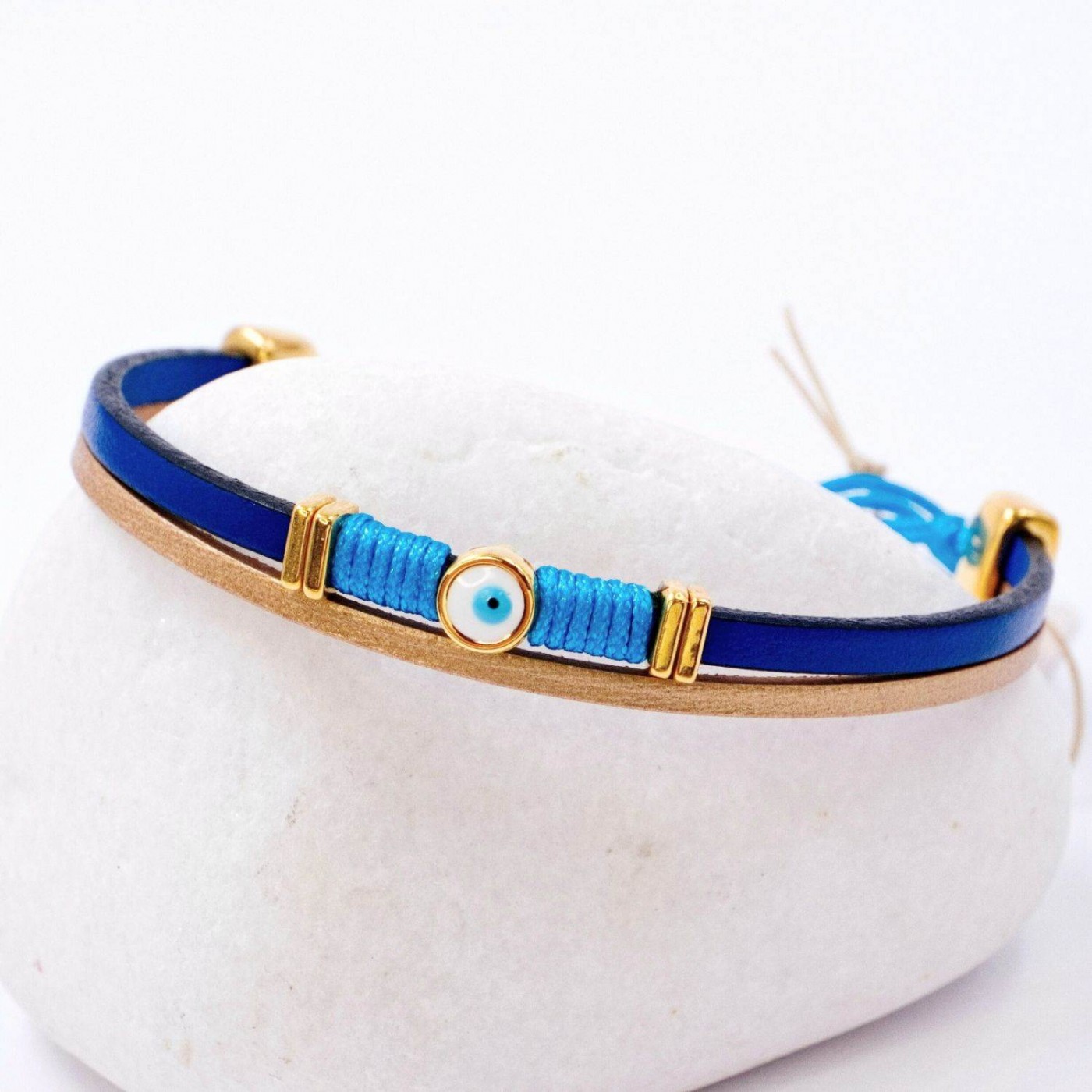Evil Eye Leather Kids Bracelet — Bracelets from Toolittle — additional view 4