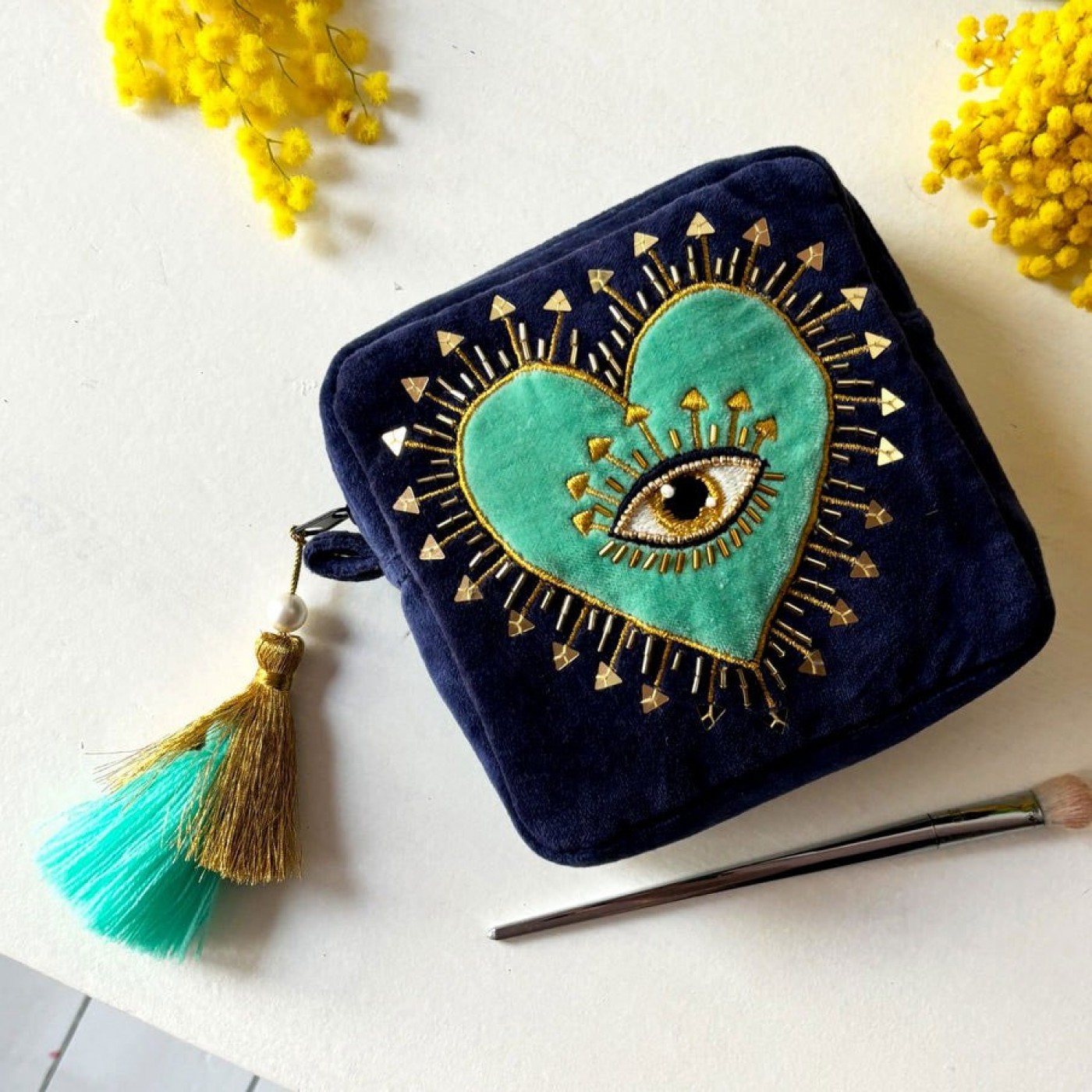 Glimmer Square Make up Bag