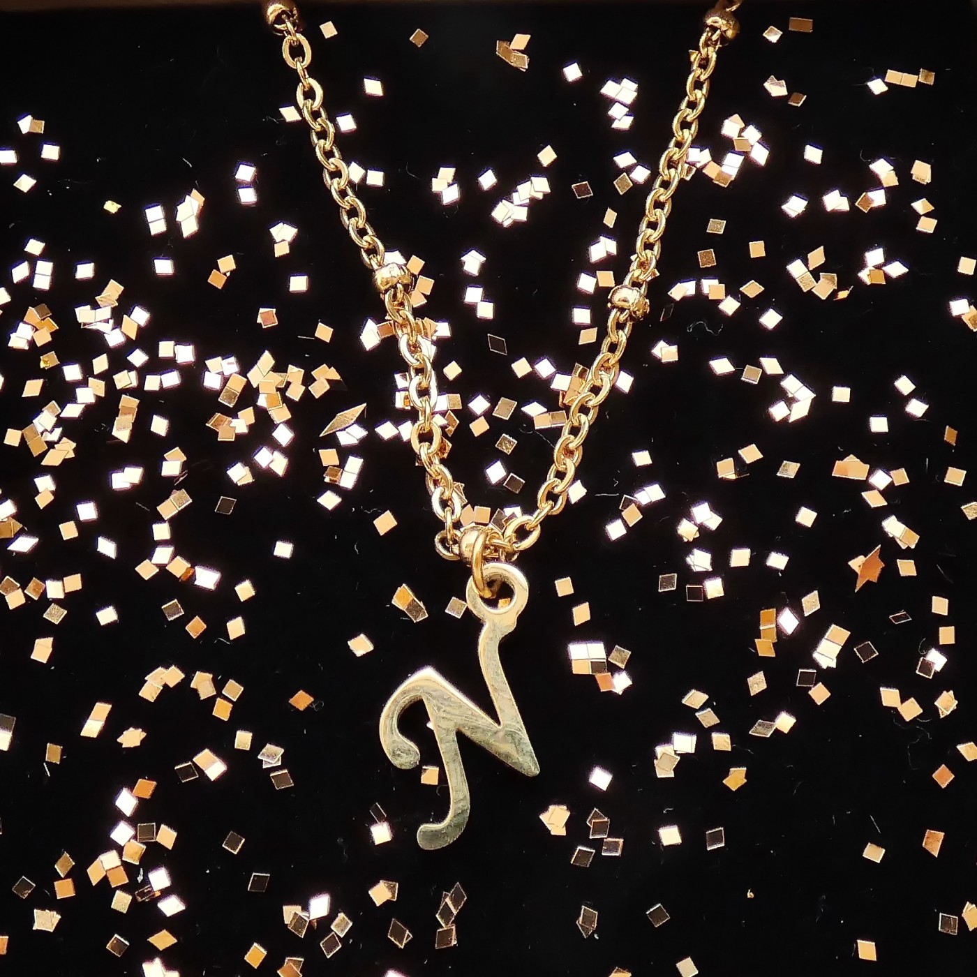 What's your Name- Stainless Steel Initial "N" Necklace — Necklaces from Toolittle — additional view 2