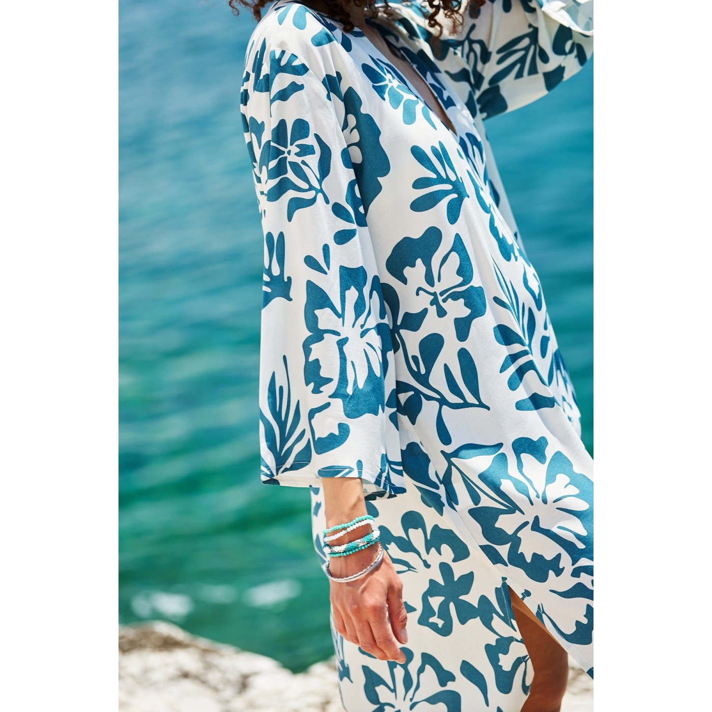 KOKKOSAMMOU Short Kaftan Amorgos