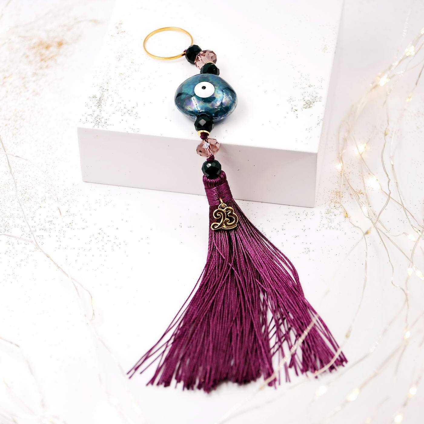 Lucky charm 2025 with ceramic evil eye — Pendants & charms from Toolittle — additional view 3