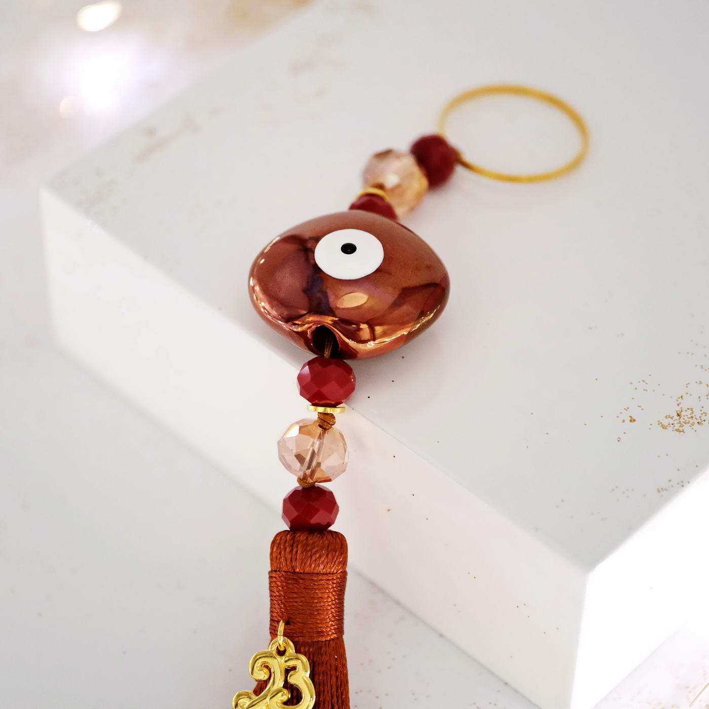 Lucky charm 2025 with ceramic evil eye — Pendants & charms from Toolittle — additional view 4