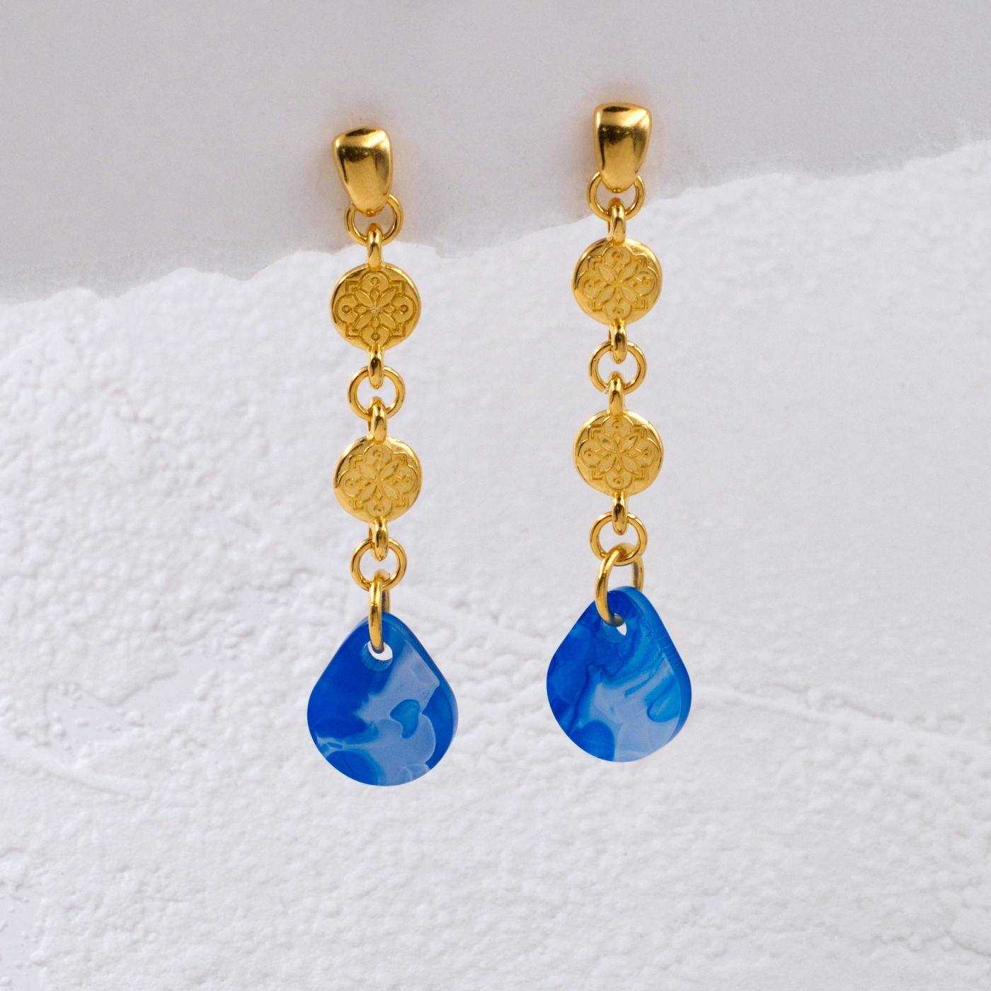 Hoop earrings with plexiglass drop — Earrings from Toolittle — additional view 3