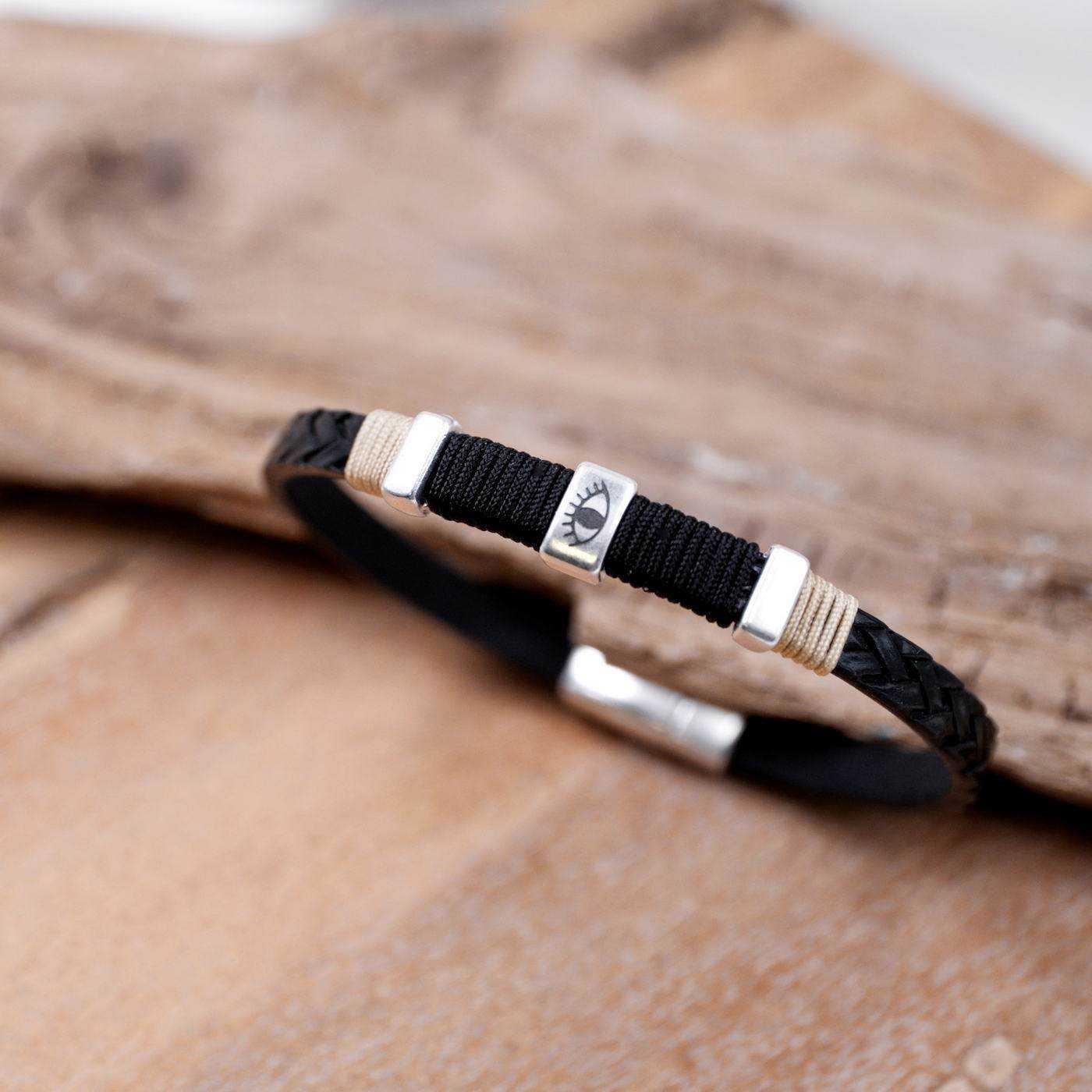 Evil Eye PU Leather Men's Bracelet — Bracelets from Toolittle — additional view 3