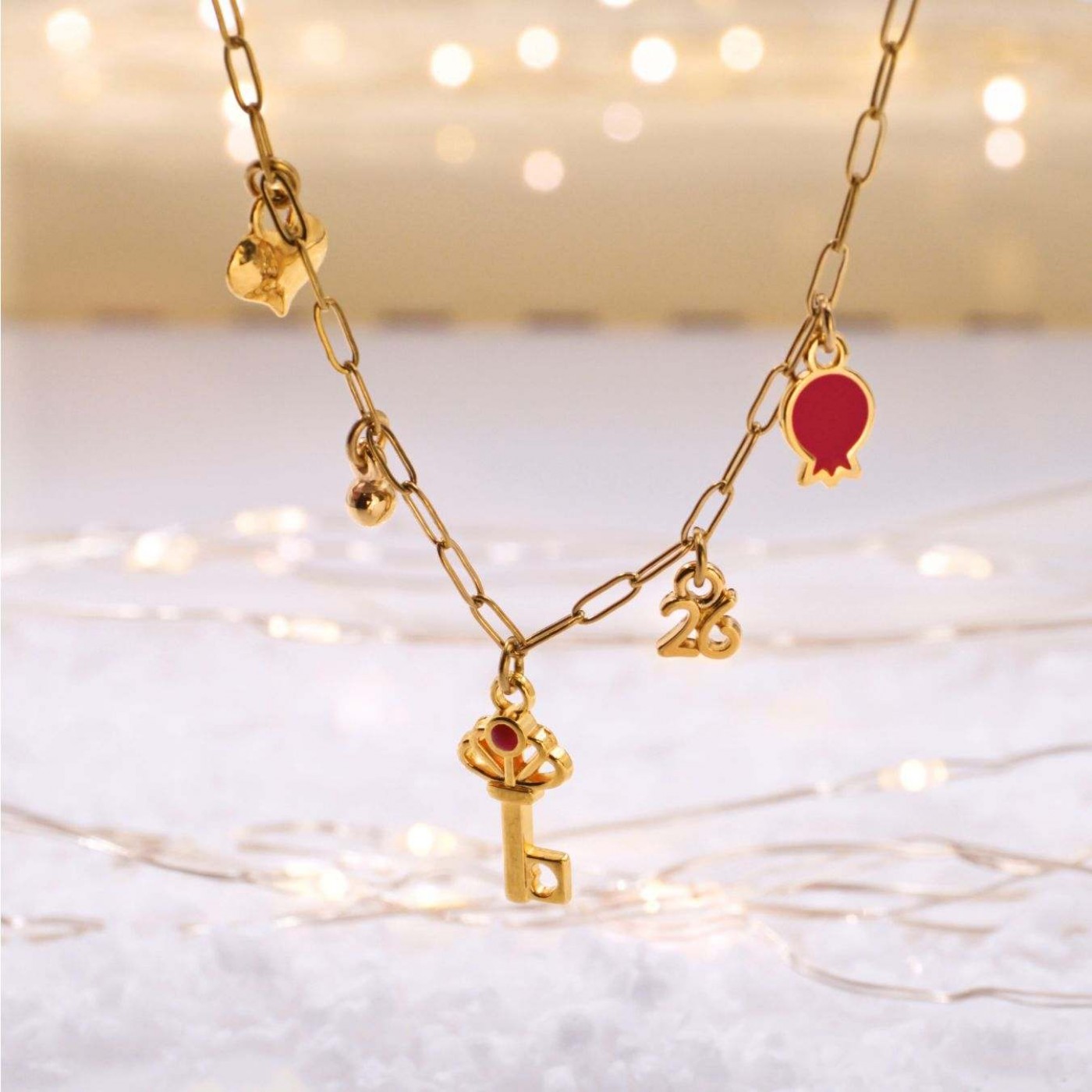 2026 Lucky Bracelet: Key & Enamelled Pomegranate — Pendants & charms from Toolittle — additional view 2