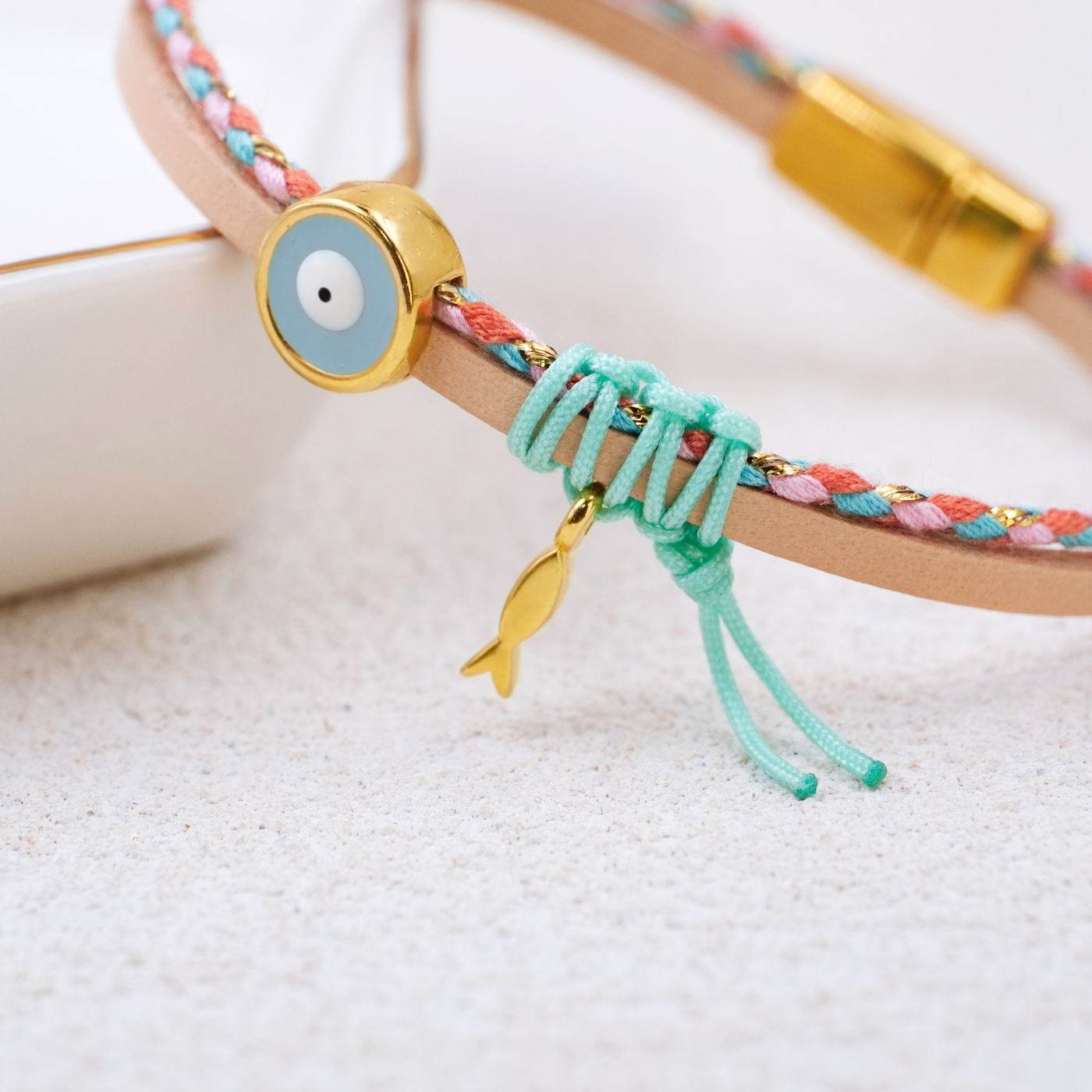 Evil Eye Leather Bracelet — Bracelets from Toolittle — additional view 3