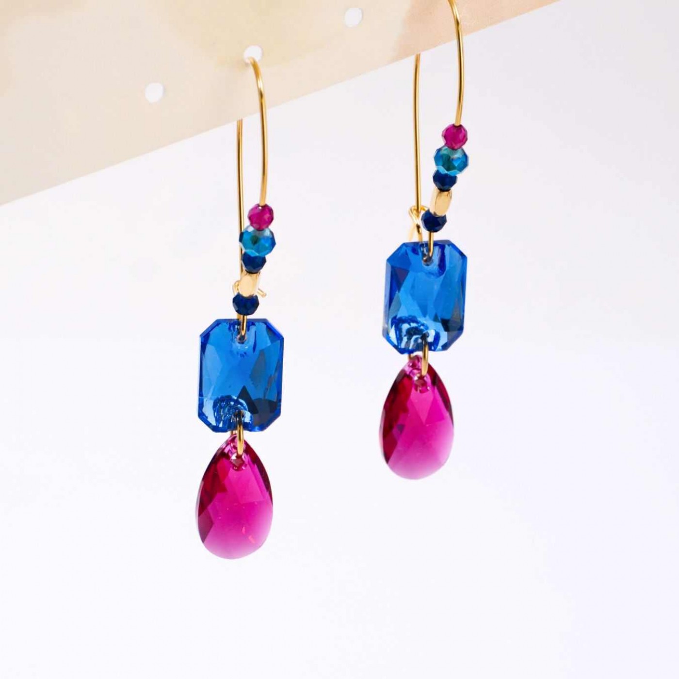 Crystal Collection: Dangle Earrings - Colorful — Earrings from Toolittle — additional view 4
