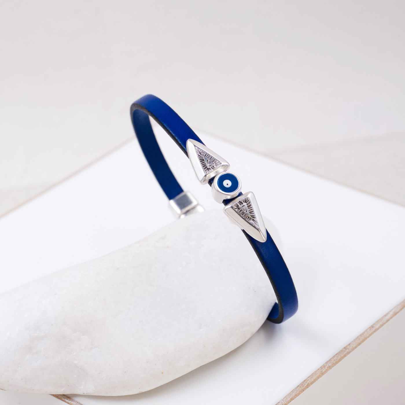 Evil Eye Leather Men's Bracelet — Bracelets from Toolittle — additional view 3