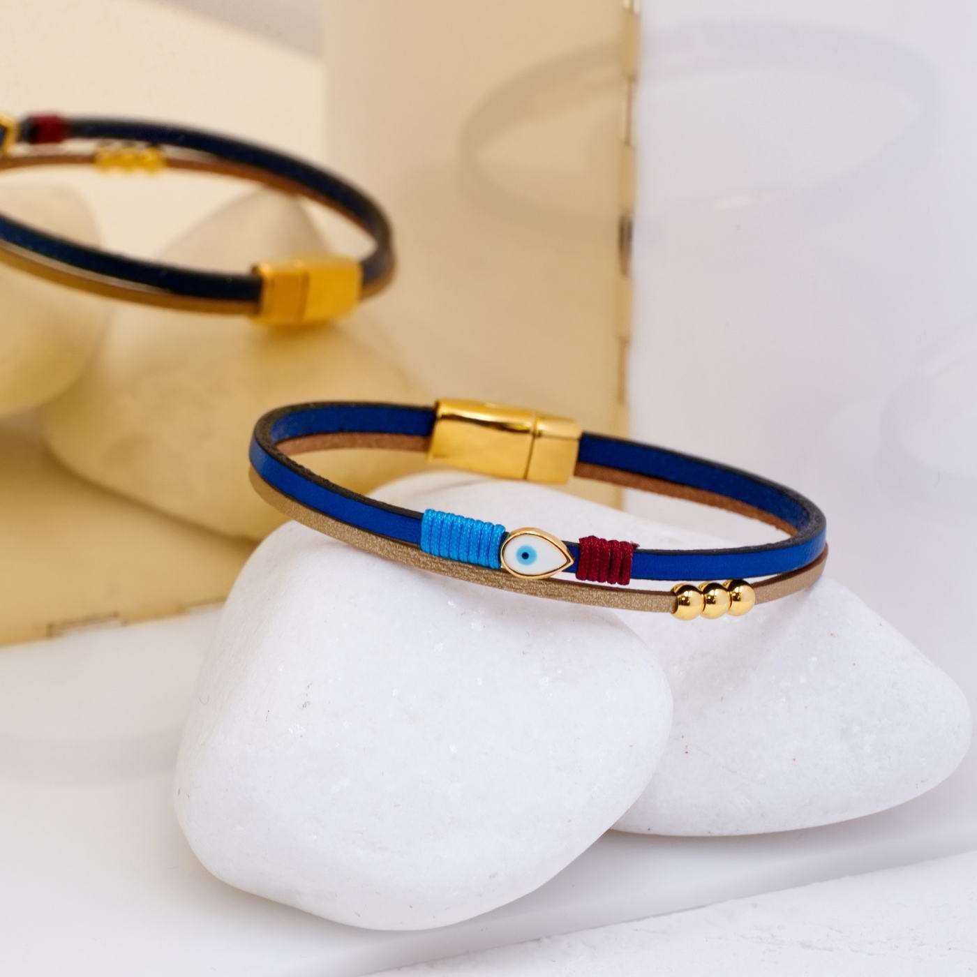 Evil Eye Leather Bracelet — Bracelets from Toolittle — additional view 3