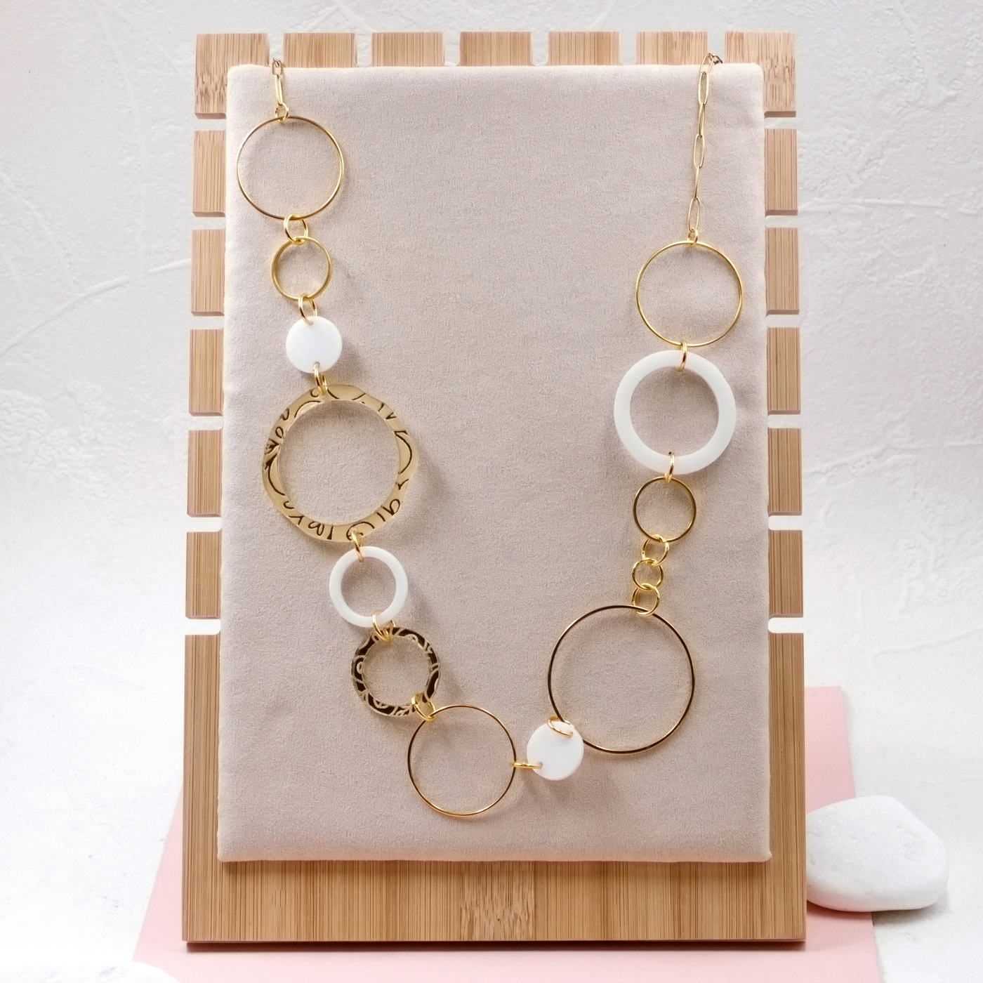 Plexi Circles Long Necklace — Necklaces from Toolittle — additional view 2