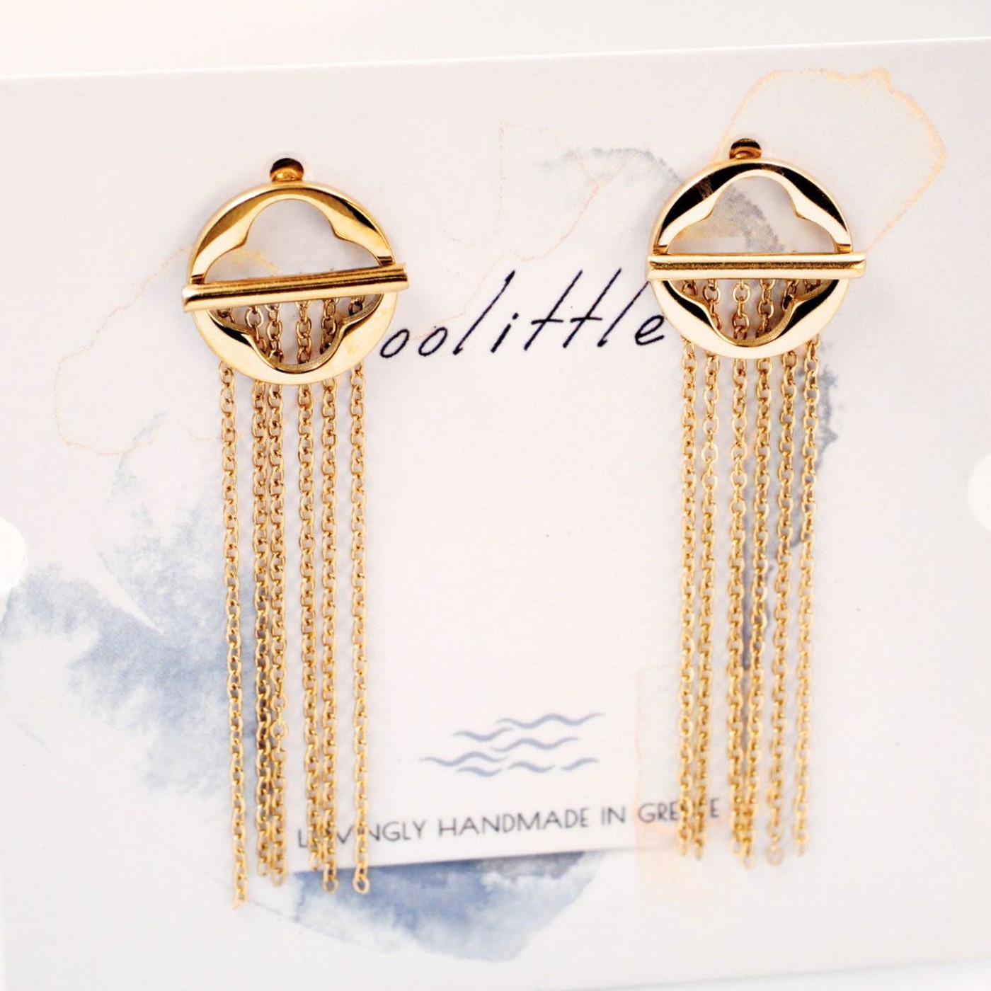 Gold-plated Steel Earrings — Earrings from Toolittle — additional view 3