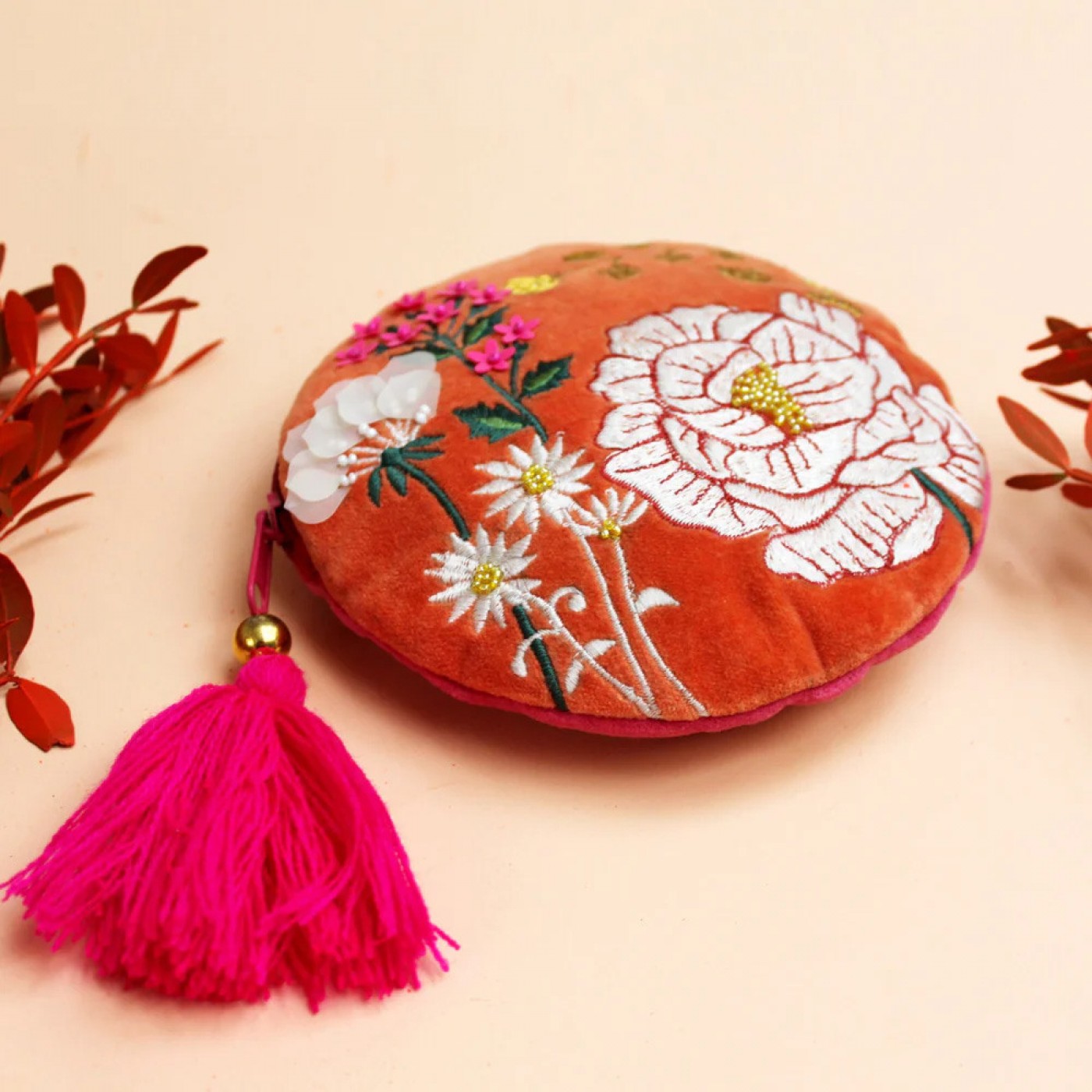 Posy Orange Round Purse — Bags & purses from Toolittle — additional view 2