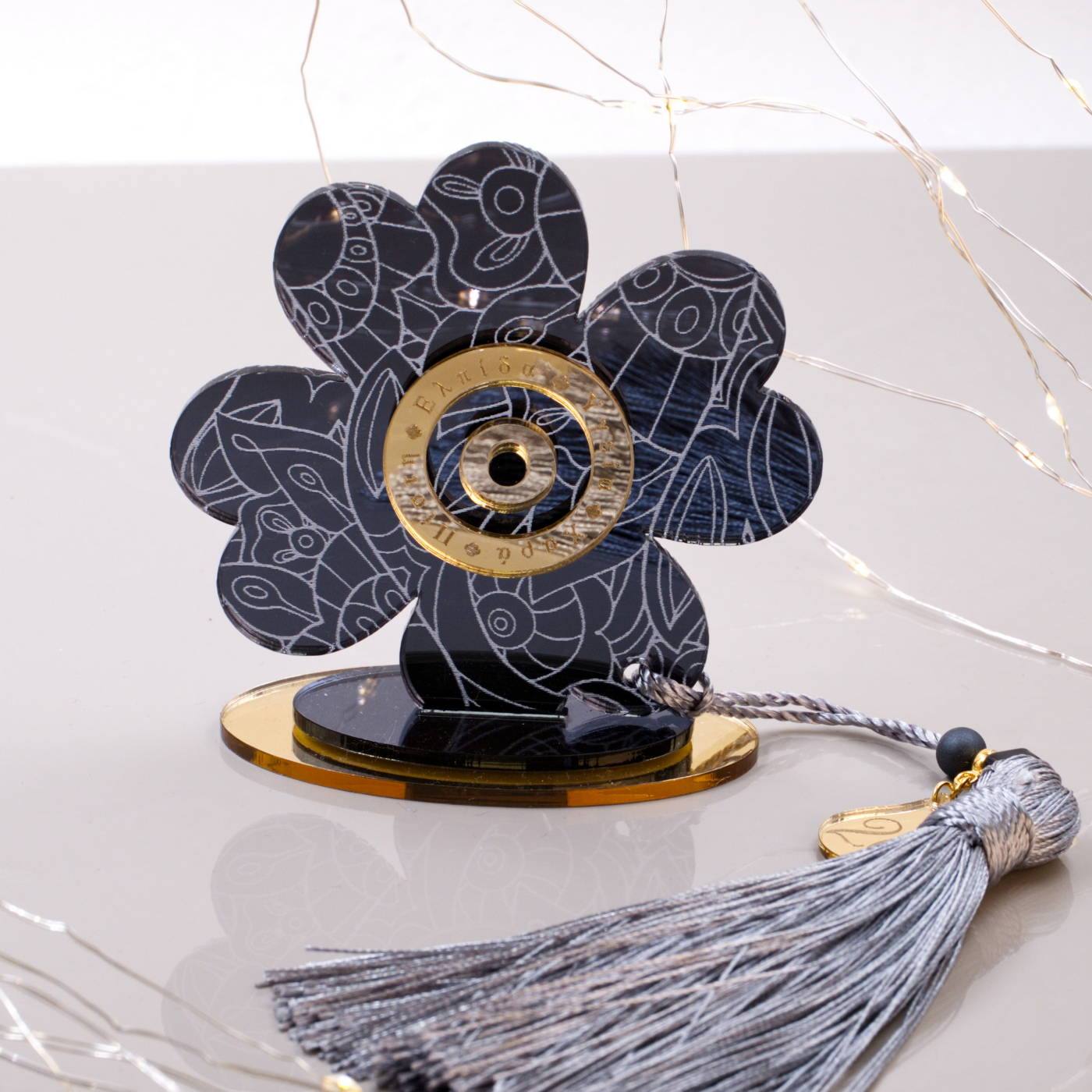 Tabletop 2026 Lucky Charm: Four Leaf Clover with Eye & Mandala — Pendants & charms from Toolittle — additional view 2