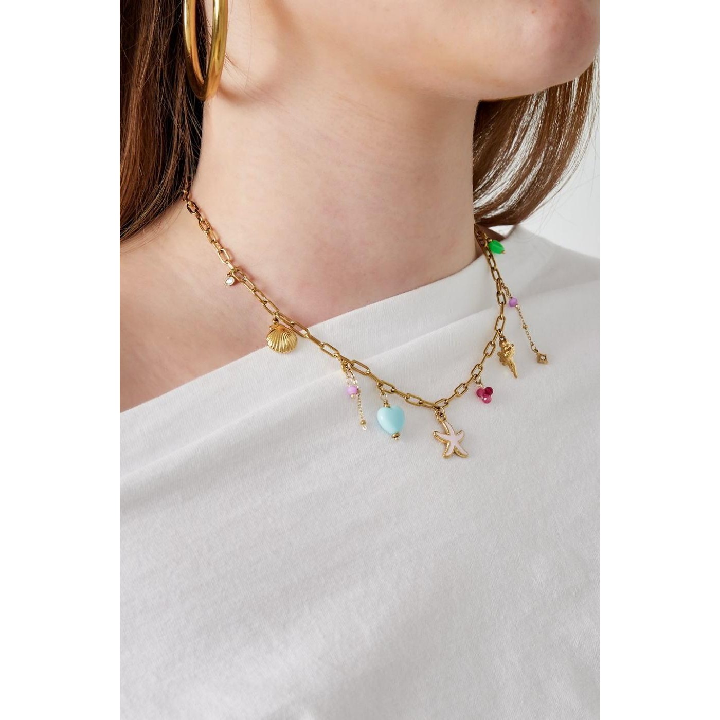 Stones Inox Chain Necklace — Necklaces from Toolittle — additional view 2