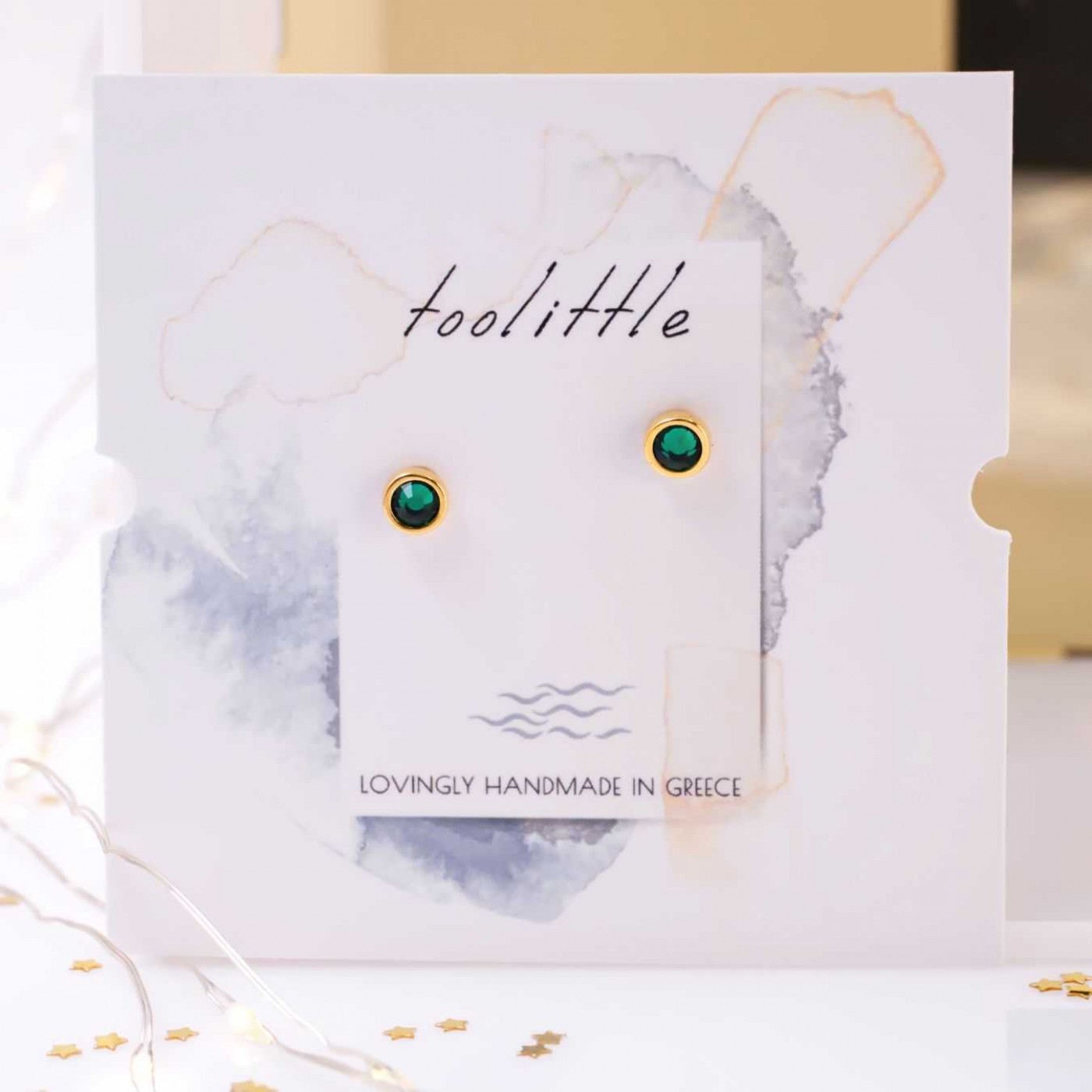 Mini Dots Jewelry: Crystal Earrings — Earrings from Toolittle — additional view 2